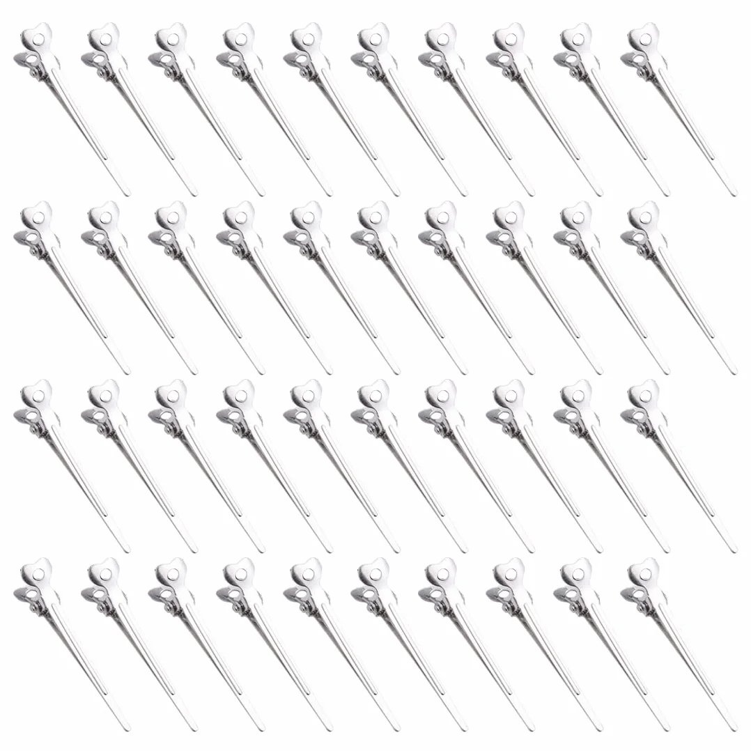 GXGM 40 pz Fermagli per capelli a becco d'anatra Clip per capelli in metallo pinze adatte allo styling dei capelli Mollette a becchi d'oca per acconciature Donna