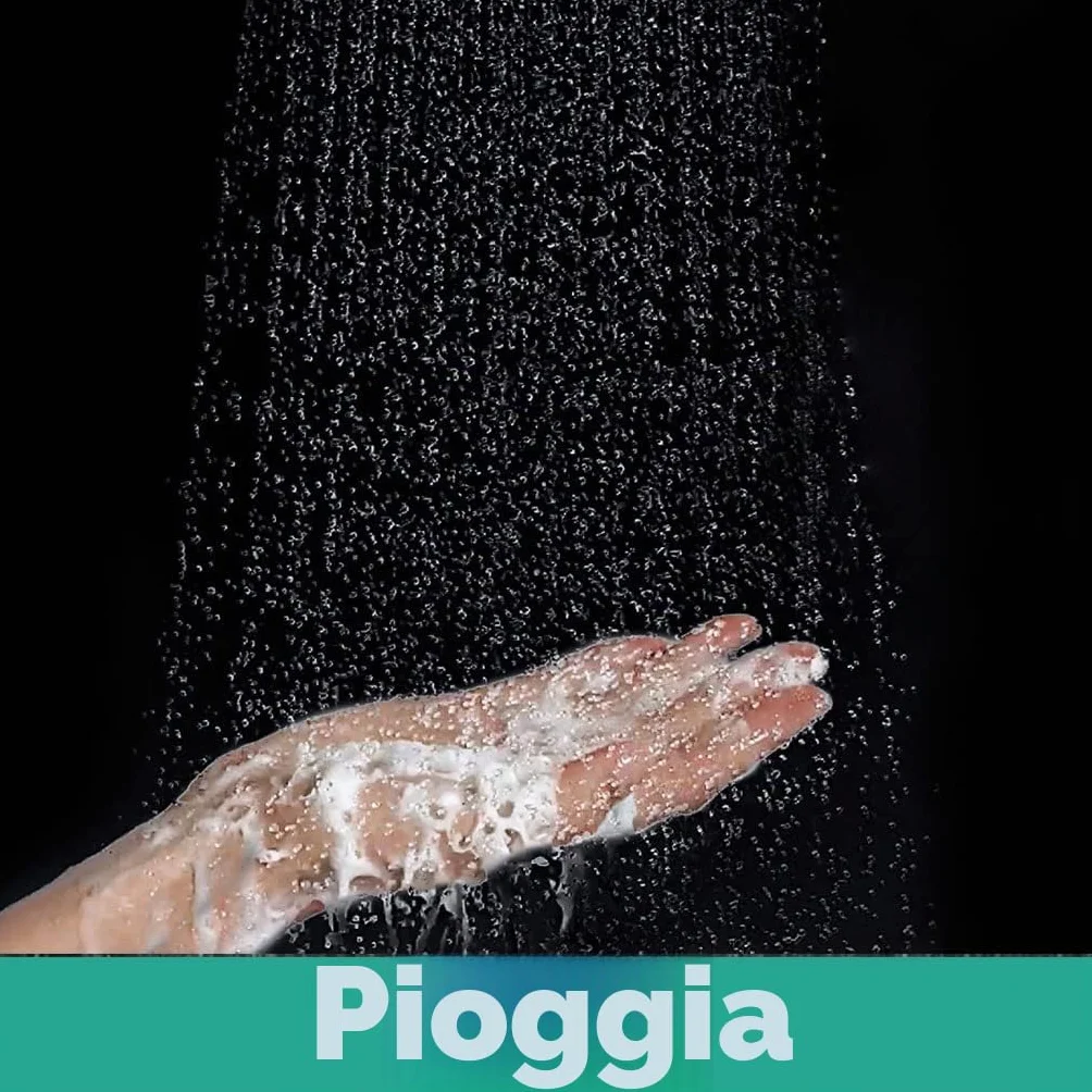 hansgrohe Crometta Doccetta doccia a risparmio idrico 6,7 l/min EcoSmart+ 2 getti Soffione doccia rotondo 100 mm anticalcare bianco cromo