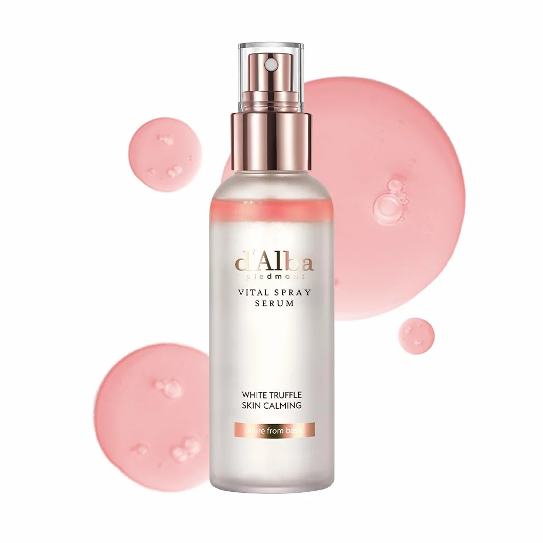 d'Alba Siero Vital Spray Serum al Tartufo Bianco Italiano, Siero Vitalizzante, Idratante, Lenitivo, Calmante per Viso, Soluzione per Pelli Arrossate e Sensibili, Cura della Pelle Coreana