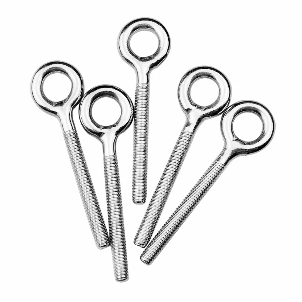 Aallo 10 Pcs M4 Golfari 304 Acciaio Inossidabile Bullone Occhiello Vite Anelli per Esterni