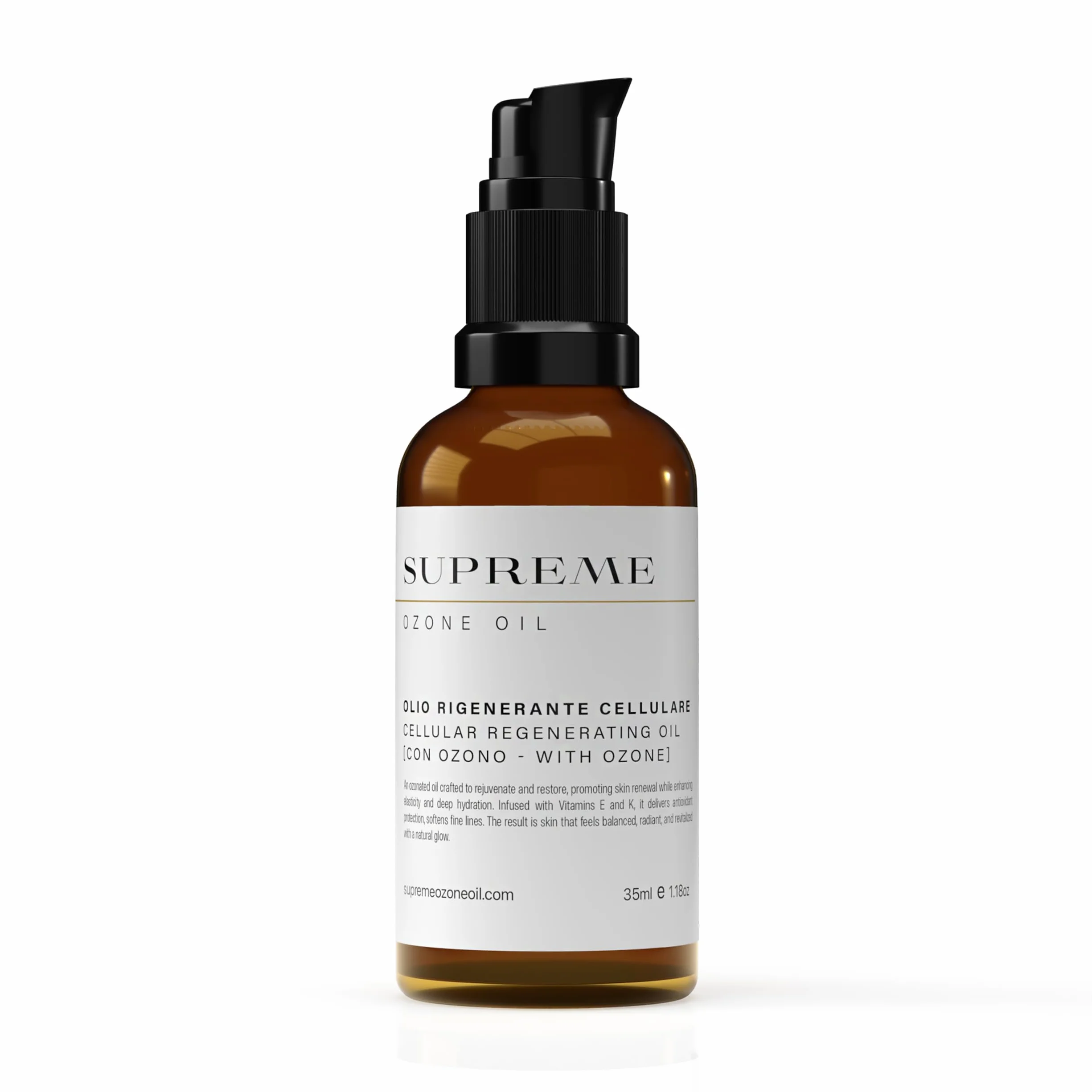 Olio Rigenerante Cellulare | Trattamento viso naturale all’ozono | Pelli spente, mature o sensibili – 35ml