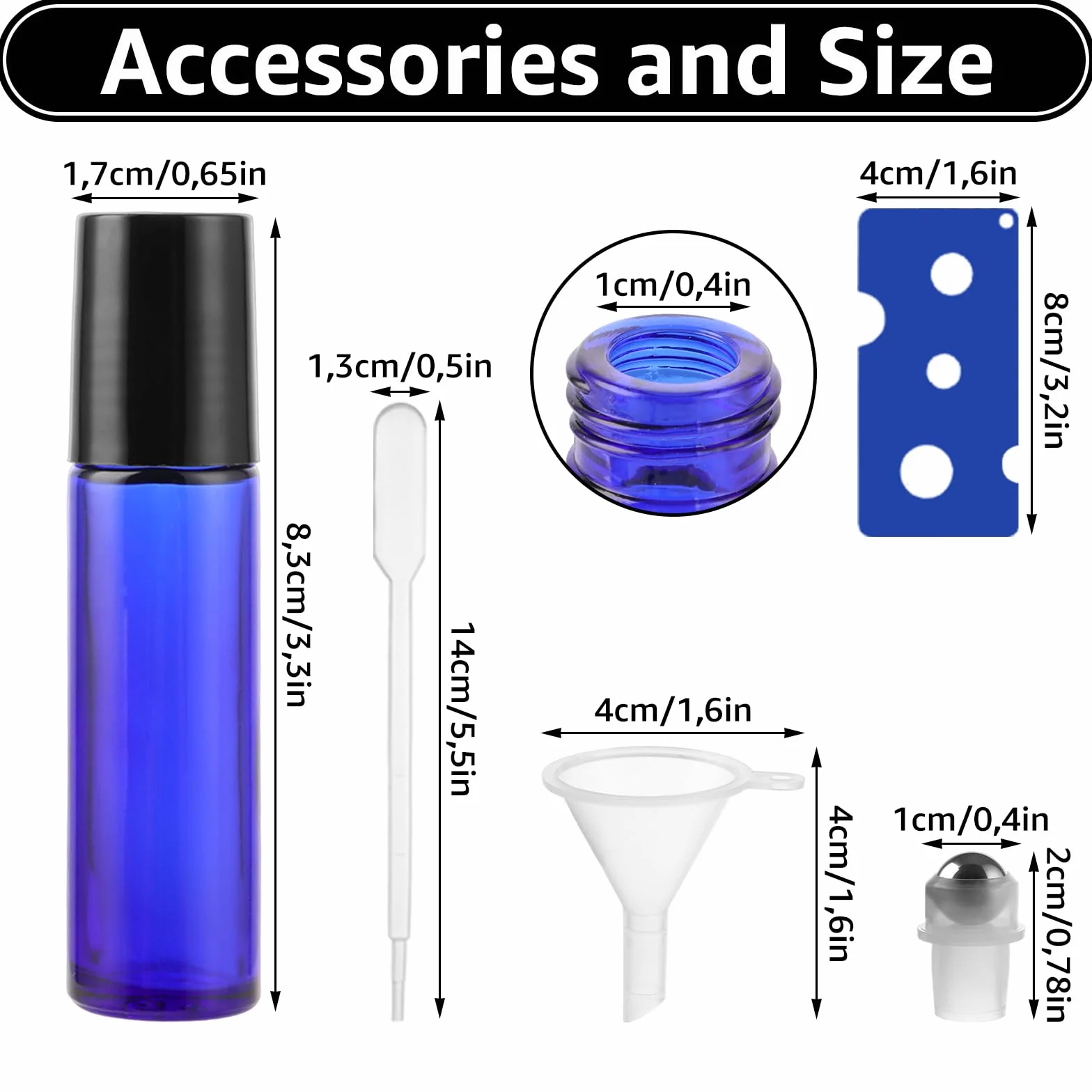 STARVAST 24 bottiglie di vetro Roll-On da 10 ml, con rullo in acciaio inox, ricaricabili per oli essenziali, lozioni e profumi