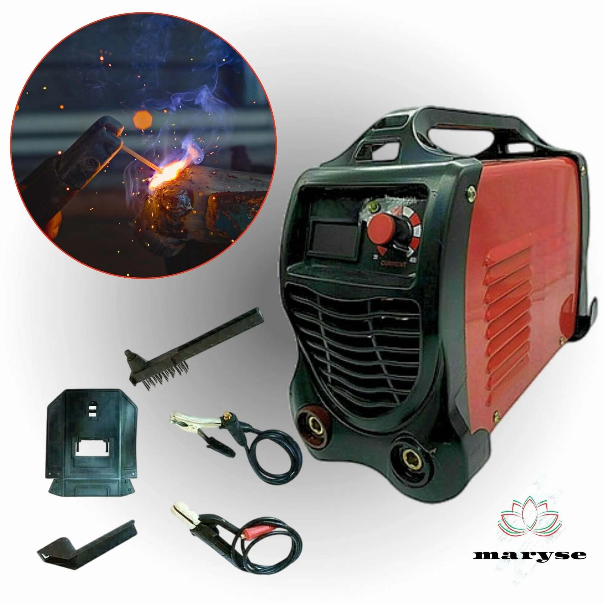 Saldatrice a Elettrodo Inverter 600A Regolabile Portatile con Valigetta