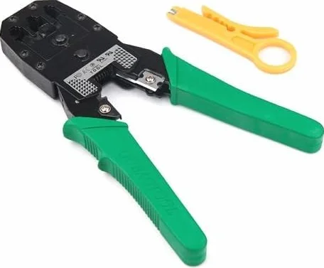 SQUADO Pinza Crimpatrice RJ11 RJ12 RJ45 8P 6P 4P Per Cavo Ethernet Lan Rete Telefono