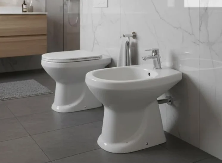 Vaso WC ceramica serie TRIS Gravena scarico terra o parete