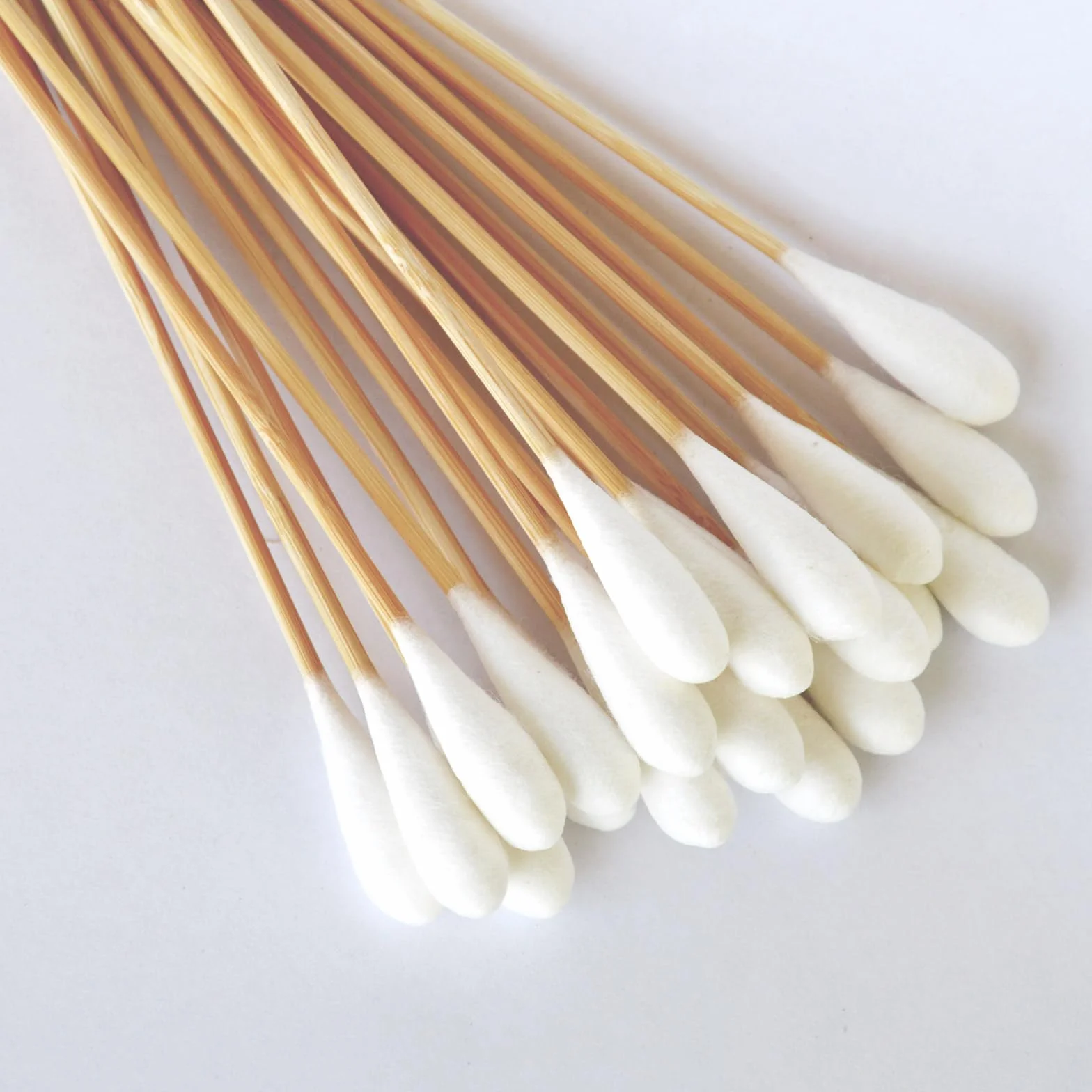 20cm Tamponi di Cotone Lunghi,Tamponi in Cotone con Manici in Legno,Bastoncini con Cotone,Tamponi di Cotone con Grandi Palline di Cotone per Pulizia,Cosmetologia,Strumento Cosmetico,60 Pezzi