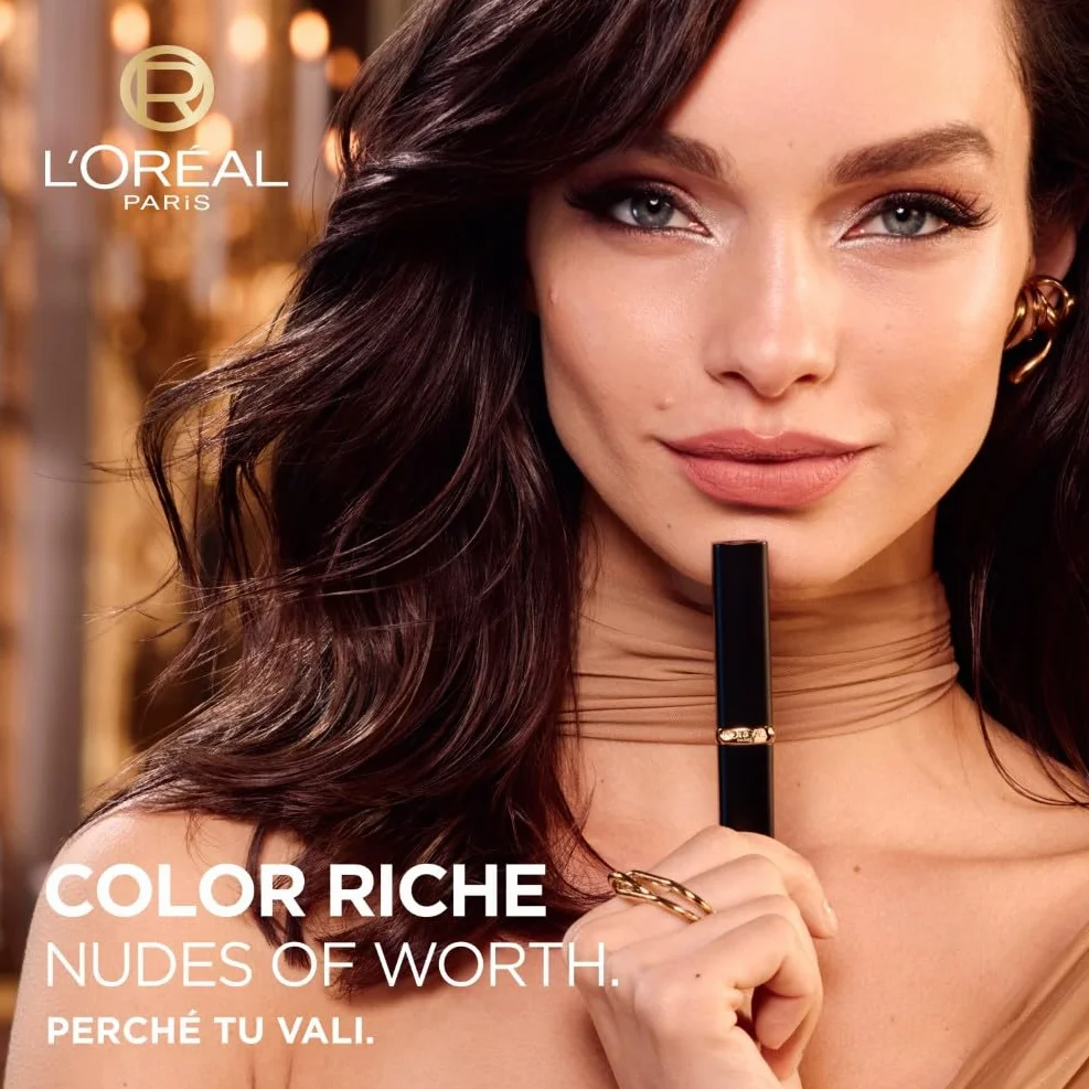 L'Oréal Paris, Rossetto Color Riche, Con Finish Matte, Labbra Morbide e Idratate, Con Acido Ialuronico, Nudes of Worth, Tonalità: 540 Le Nude Unstoppable, 1,8 g