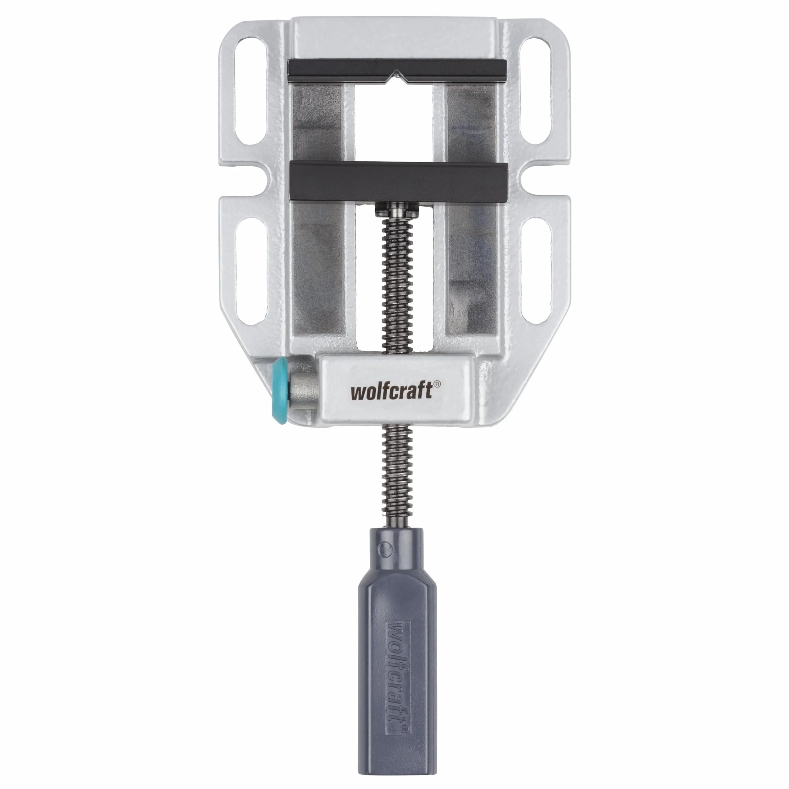 wolfcraft morsa per macchina 3423000 regolazione rapida forza di serraggio 200 kg ganascia acciaio scanalature a V orizzontali