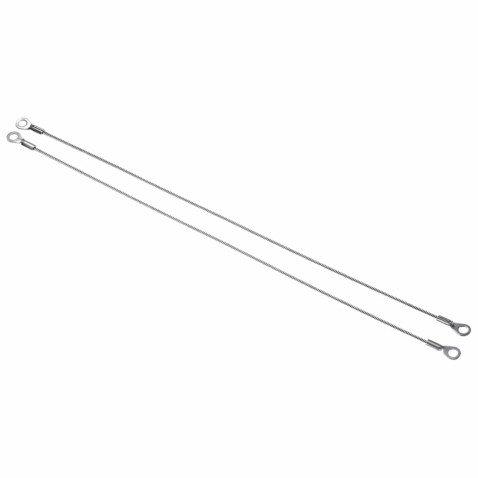 Cavo di Sicurezza in Acciaio Inossidabile 2mmx30cm 4pz Occhielli Terminati