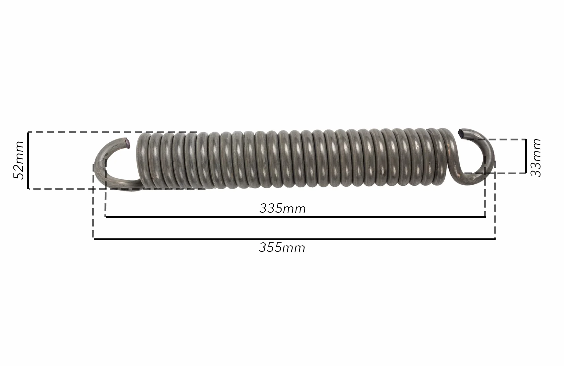 Molla Tiller Ama 355 mm Gancio Aperto Spessore 10 mm