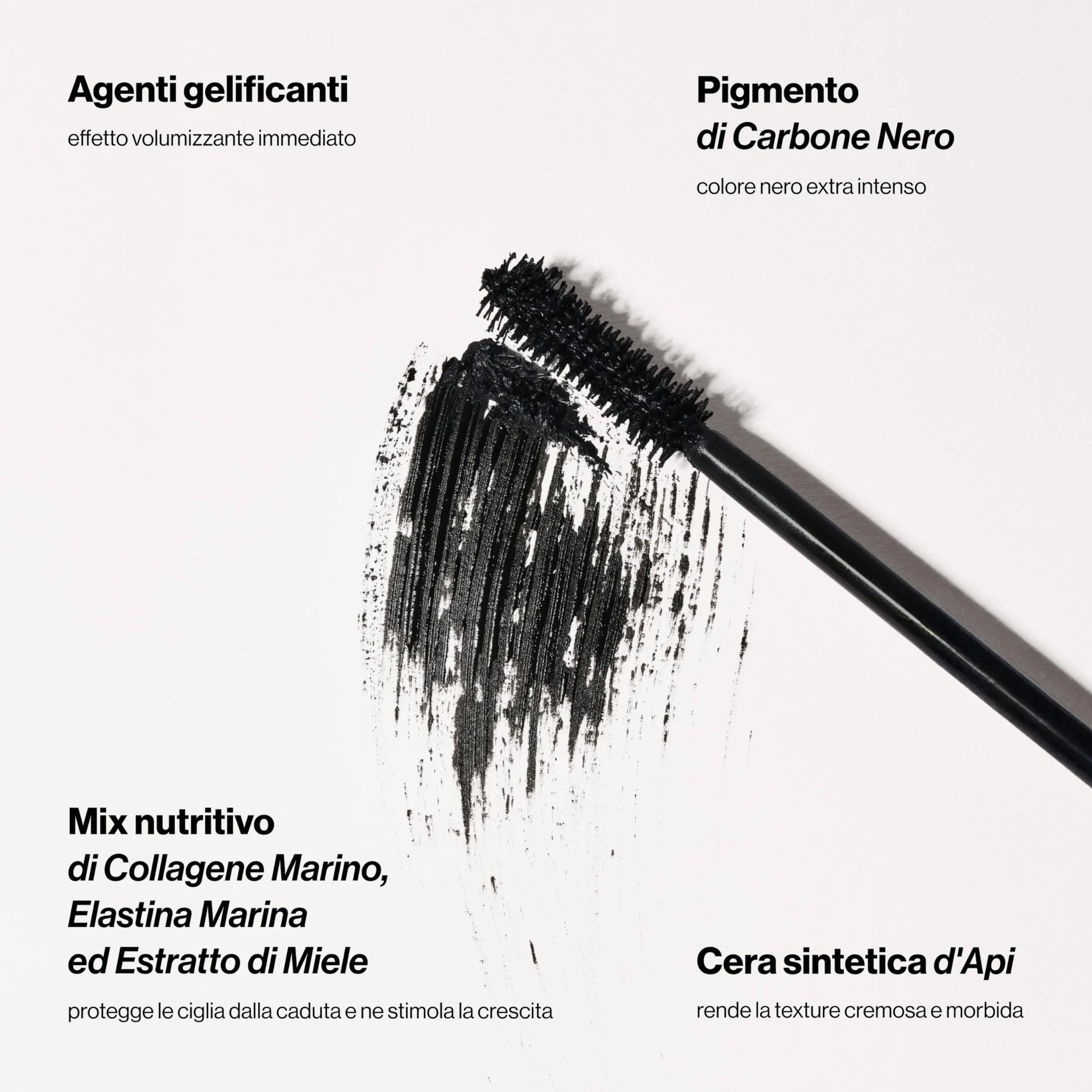 REBEYA Kit Mascara Volumizzante e Allungante Effetto Ciglia Finte + Double Lip Liner Nude Rosato Rossetto Matita Labbra 2 in 1 Lunga Tenuta Effetto Seta,Made in Italy