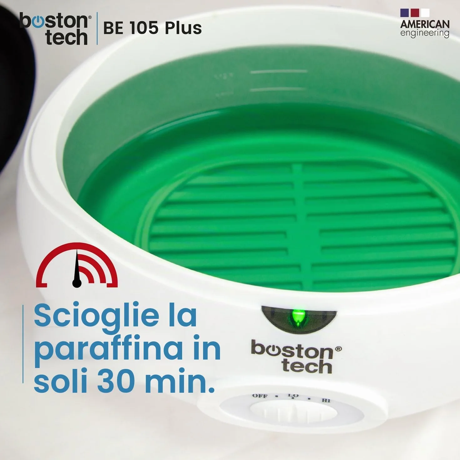 Boston Tech® Bagno di paraffina per mani e piedi -Apparecchio di paraffina per alleviare dolori muscolari e osteoartrite - Capacità 3 litri Include accessori premium per uso personale e professionale
