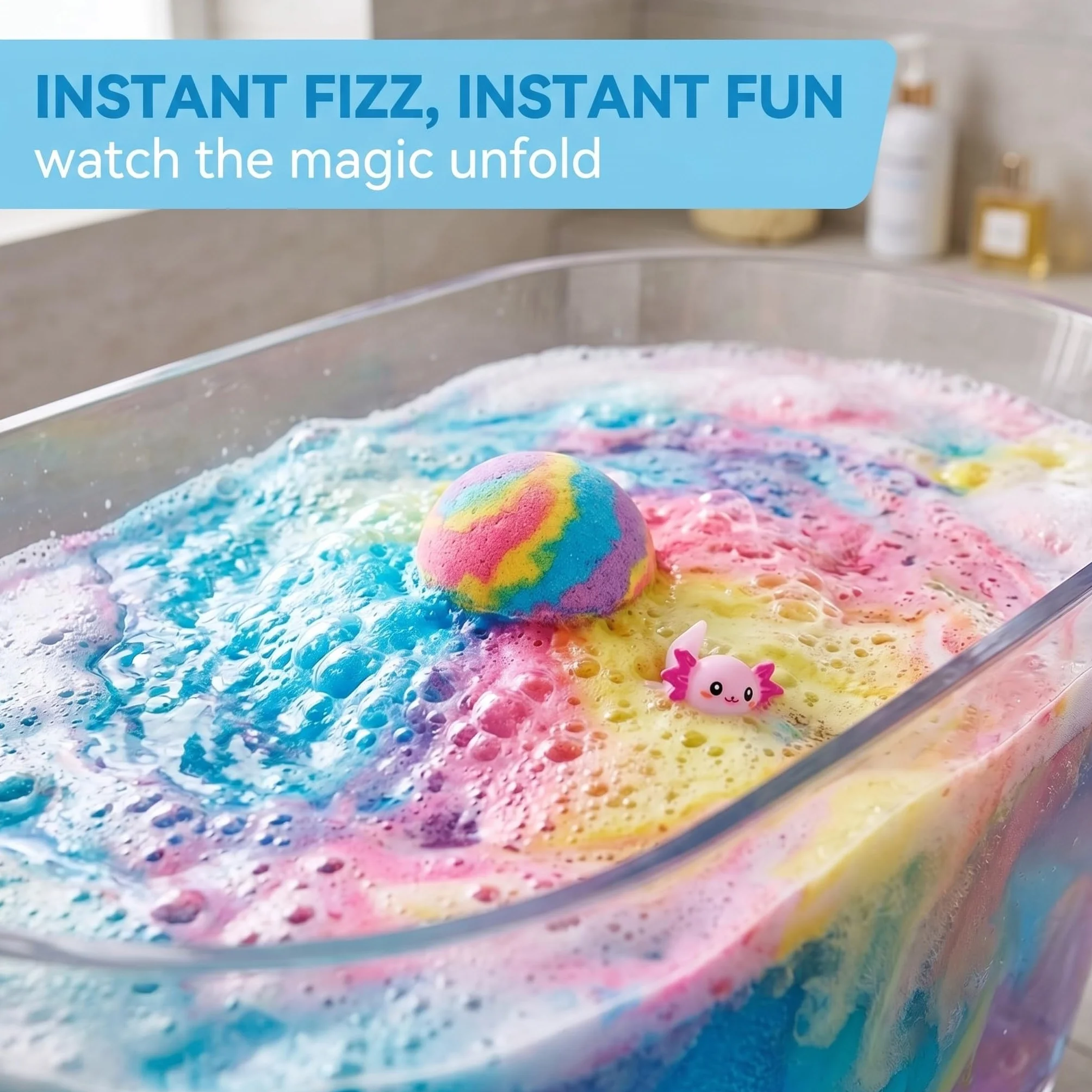 12 Pezzi Bombe da Bagno Bambini Dino a Sorpresa, Giocattoli da Bagno per Bambini, Regali di Natale e Compleanno, Regalo con Baff Bomb