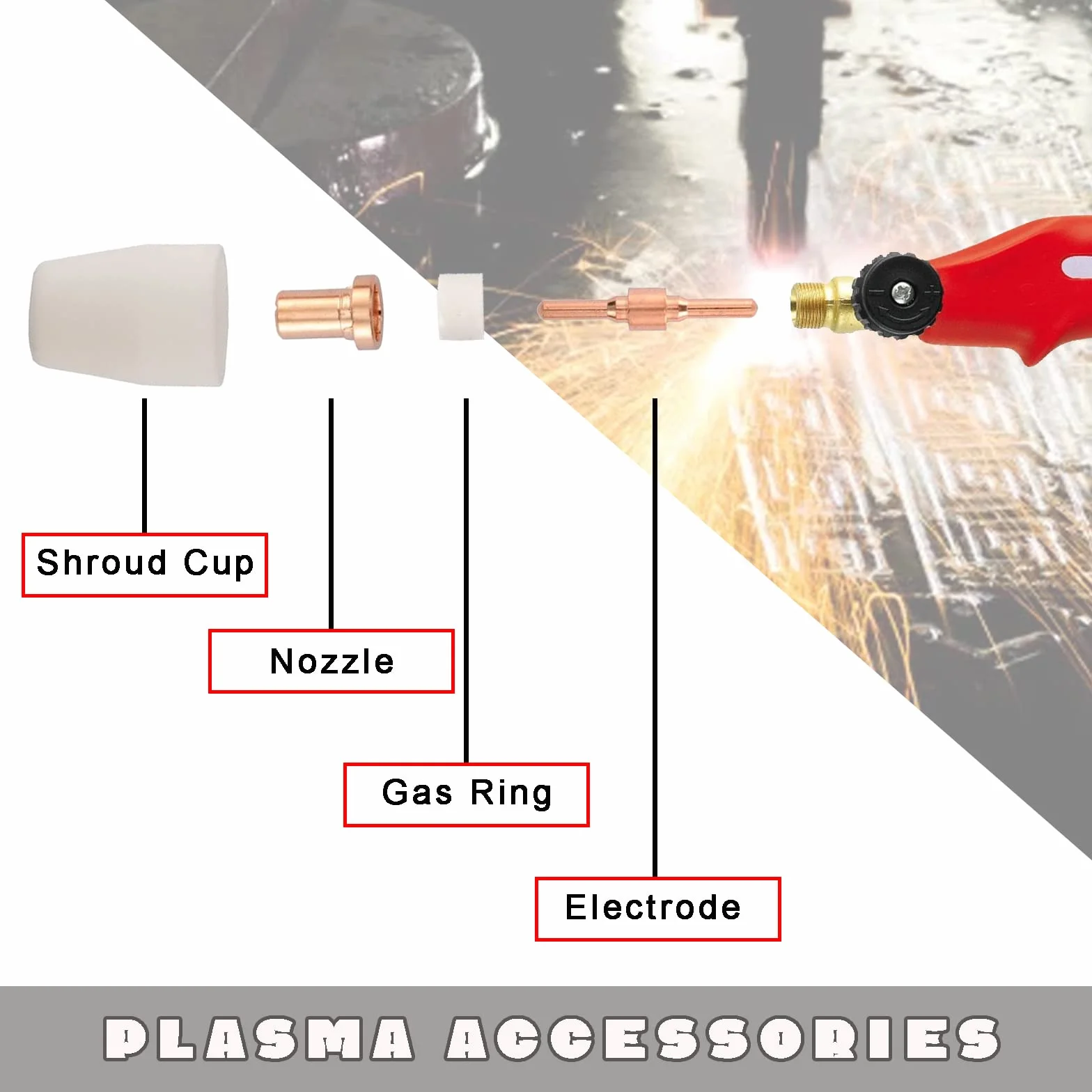 Parkside Ugelli Taglierina Plasma CUT-30 40 50 LG-40 PT-31 Aria Taglio Elettrodi Accessori Ricambi