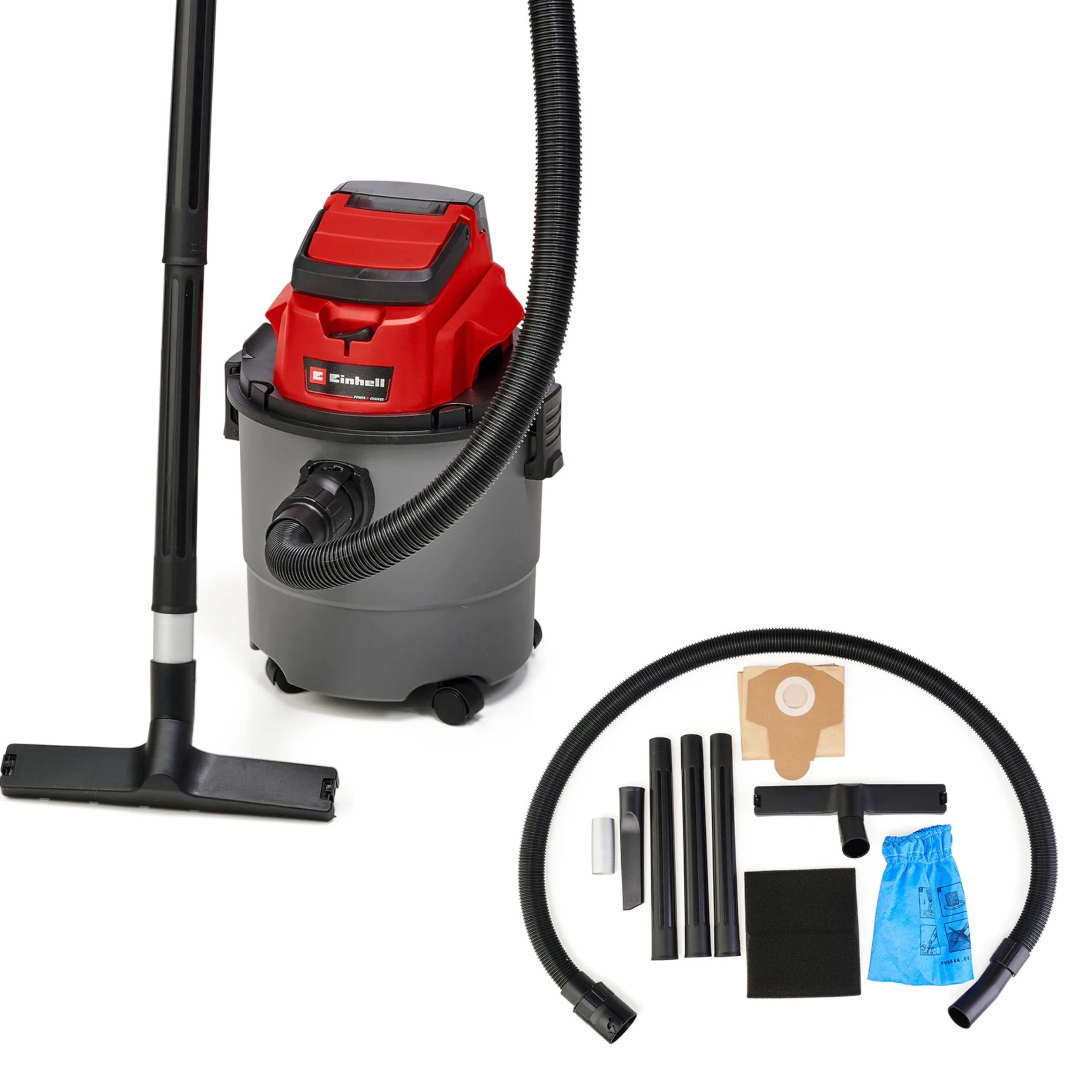 Einhell TC-VC 18/15 Li-Solo Aspiratore solidi e liquidi a batteria Power X-Change 18V 15L 80 mbar 150 cm
