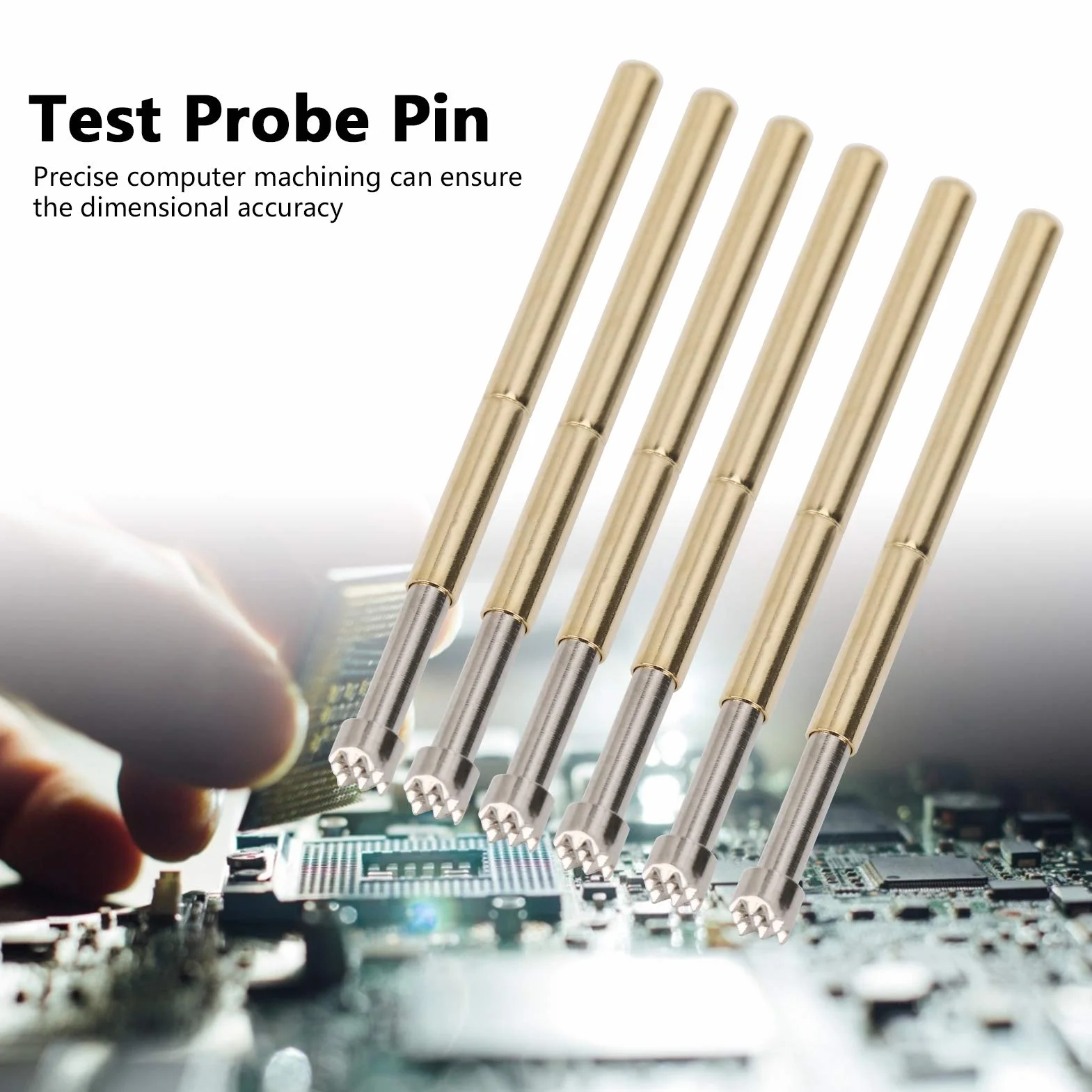 Sonde per test a molla 100 pezzi, pin di contatto 9 artigli 2 mm P125-H