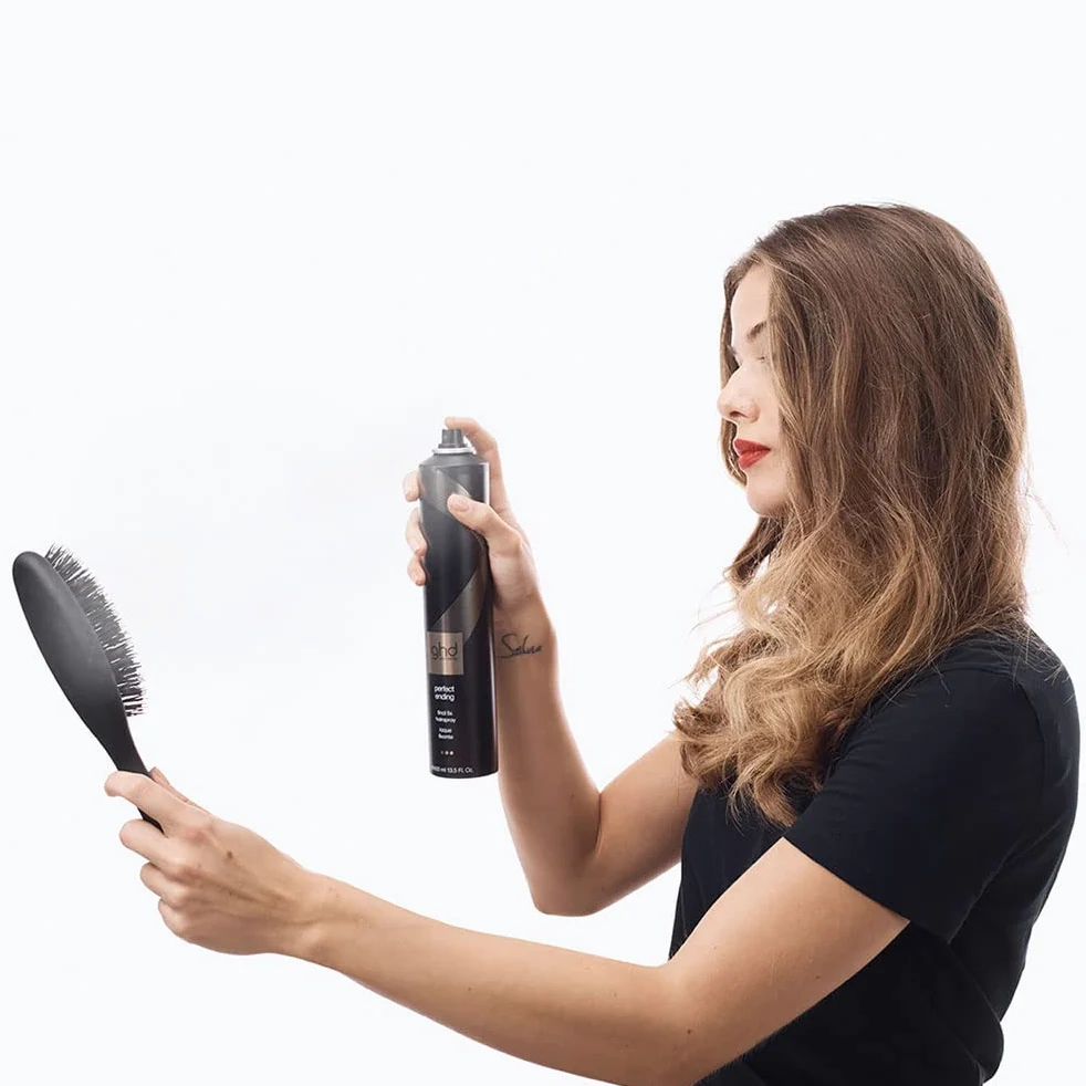 ghd perfect ending final fix hairspray 400ml & shiny ever after & ndash; final shine spray