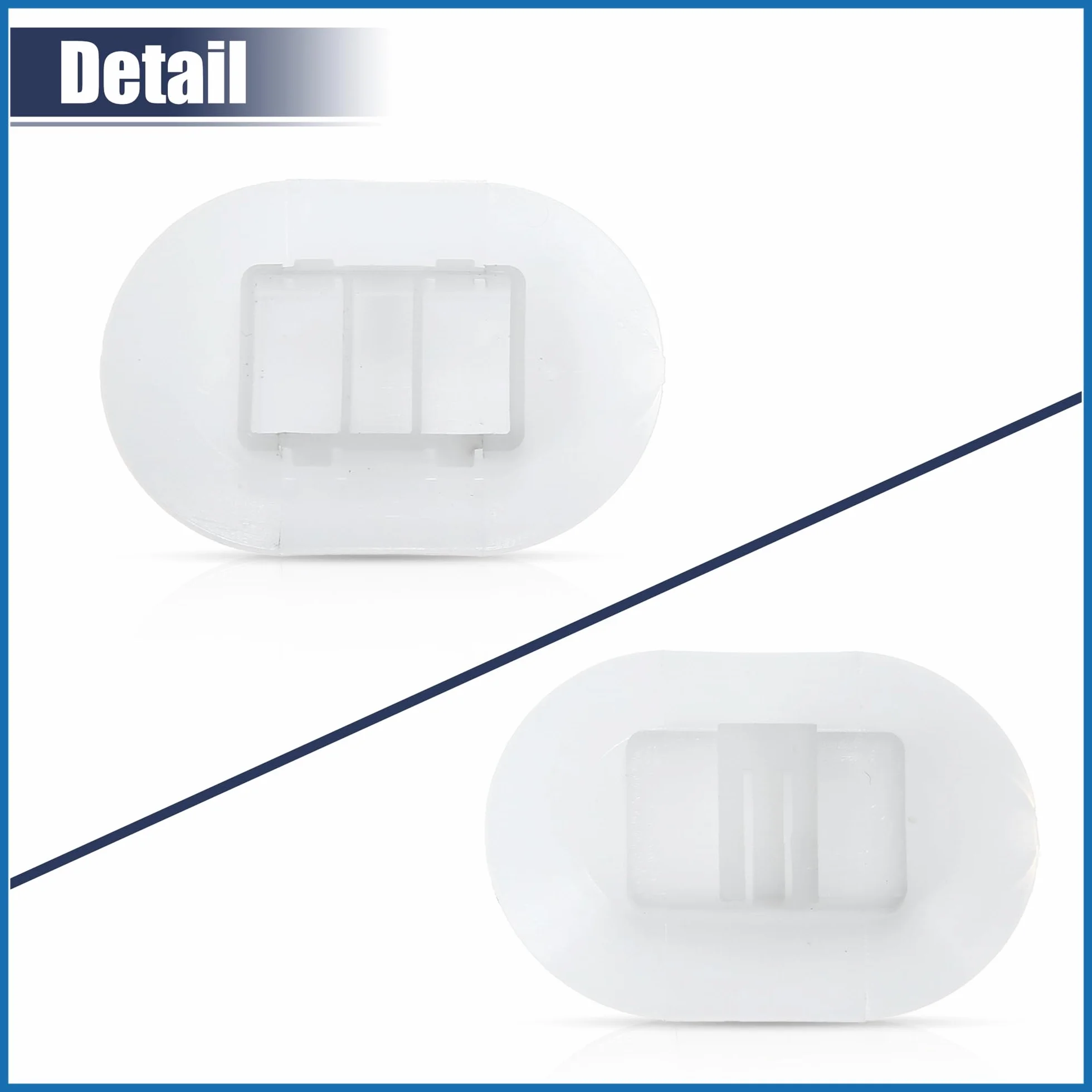 ABSOPRO Auto Gonna Fissaggio Clip Set 10pz Bianco per Citroen DS3