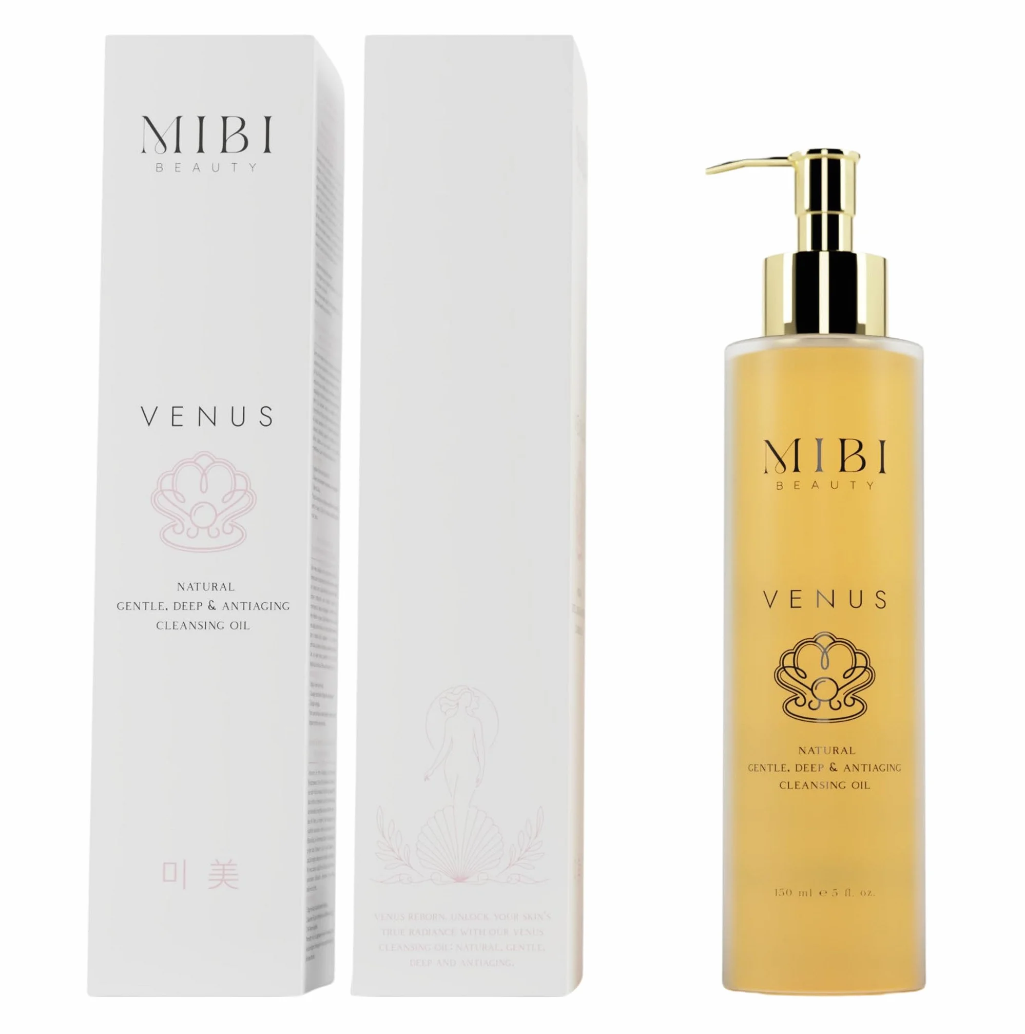 Venus - Olio detergente viso con vitamine C ed E e 7 oli botanici, 95% origine naturale, struccante efficace senza secca, non ostruisce pori, tutti i tipi di pelle, anti-età, 150 ml