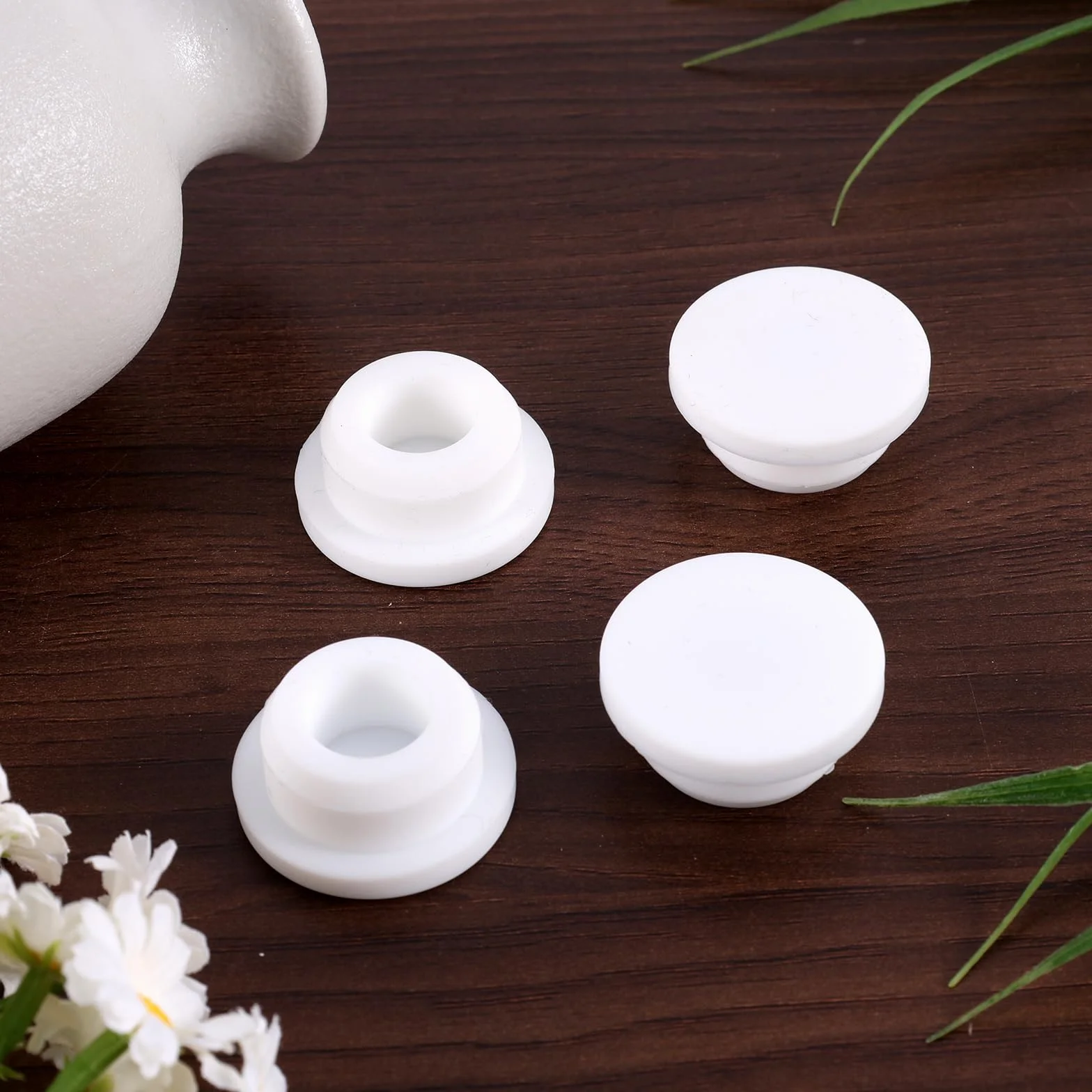 Gosknor 4pz Tappo Troppo Pieno Lavandino Silicone, Coperchio Gomma Rotonda Cucina Bagno