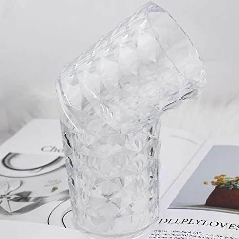 Organizzatore di trucco Acrilico Trucco Pennello Spazzola Desktop Sopracciglio Matita Cosmetico Scatola di stoccaggio Brush Tube Dormitory Porta penna espositore cosmetico