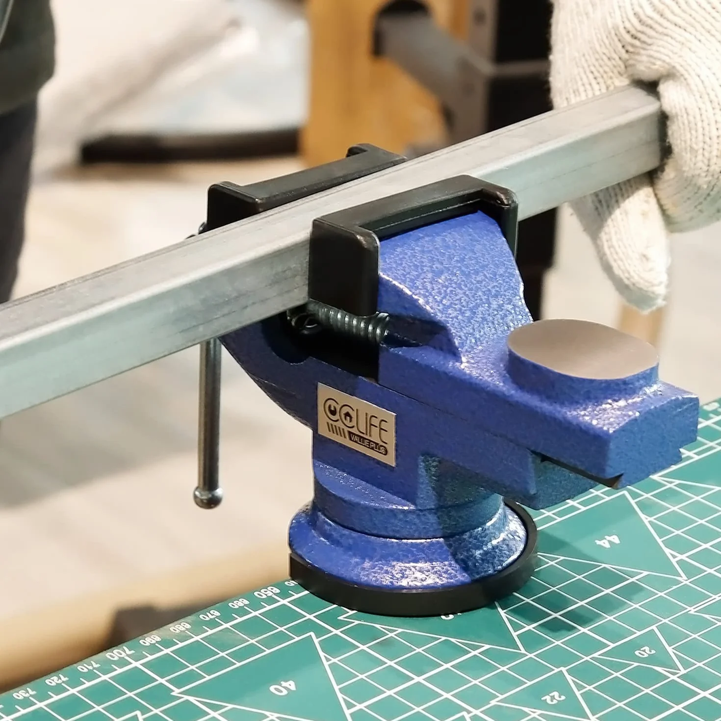 CCLIFE Morsa da banco con Incudine 50/70 mm ghisa Base Girevole