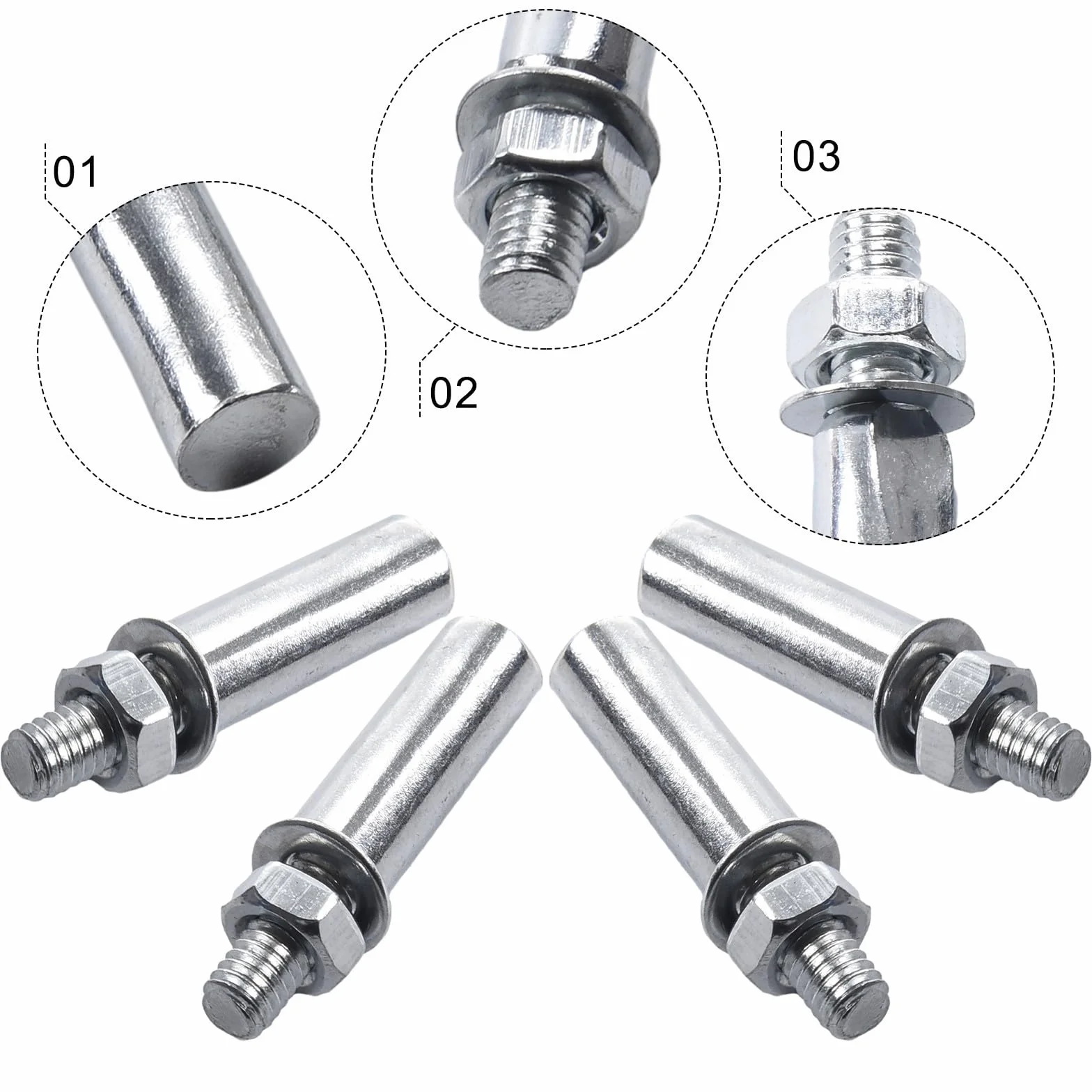 Cycle Cotter Set di perni per bicicletta 9,5 mm misura standard hardware Chainwheel Fastening
