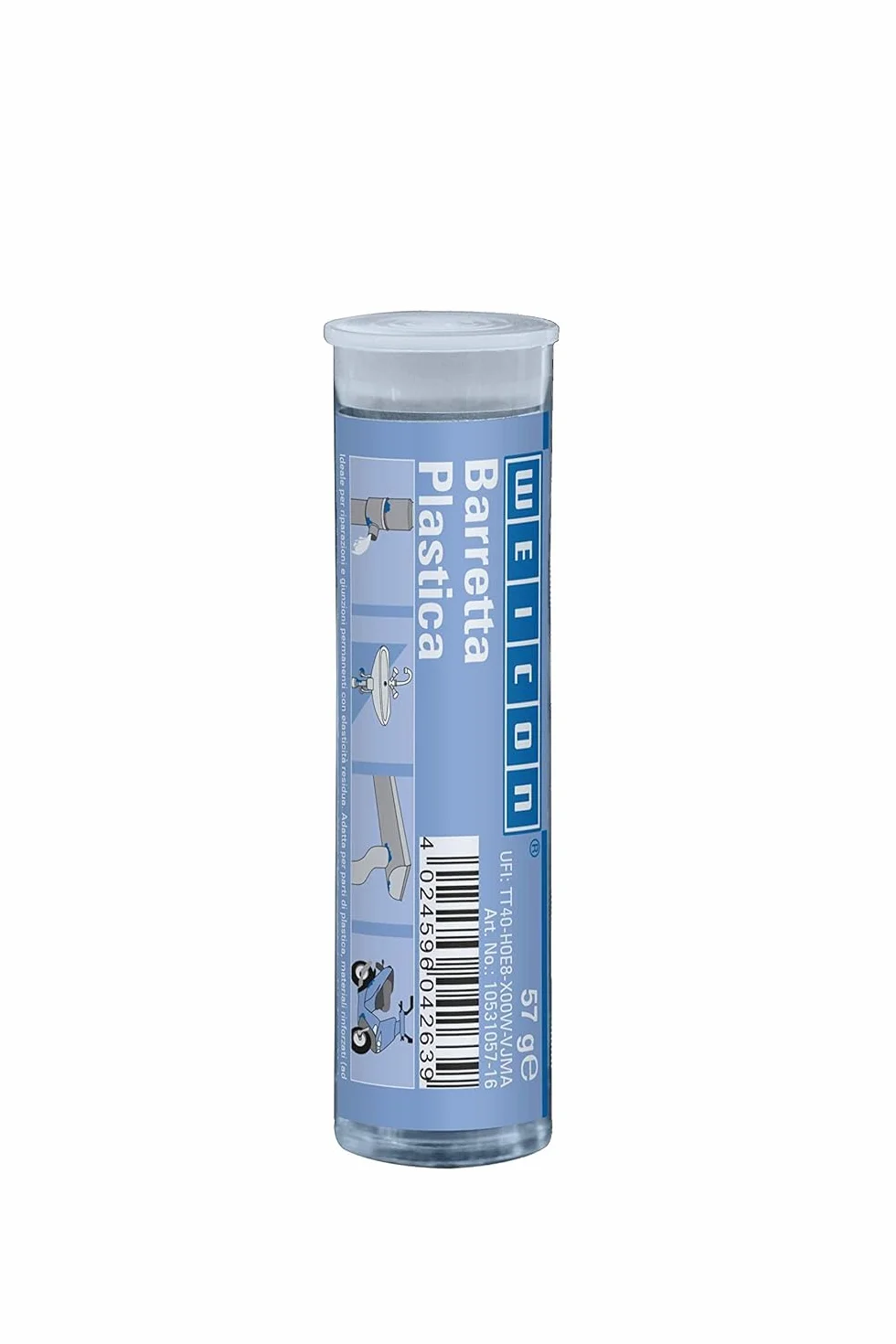 Weicon Barretta Plastica Adesivo Epossidico 2 Componenti 57G