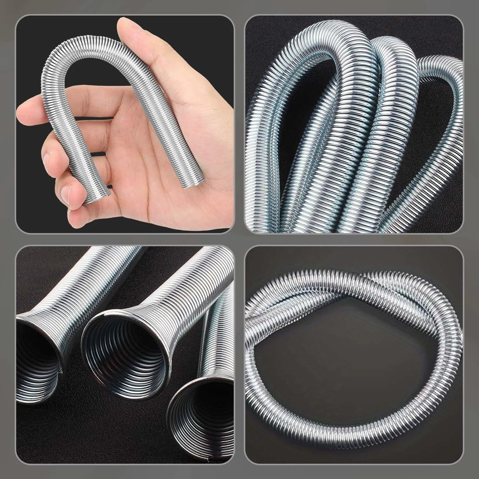 Spring Tube Bender Set 5 Pezzi Piegatrice a Molla per Tubi 1/4'' 5/16'' 3/8'' 1/2'' 5/8'' 210 mm
