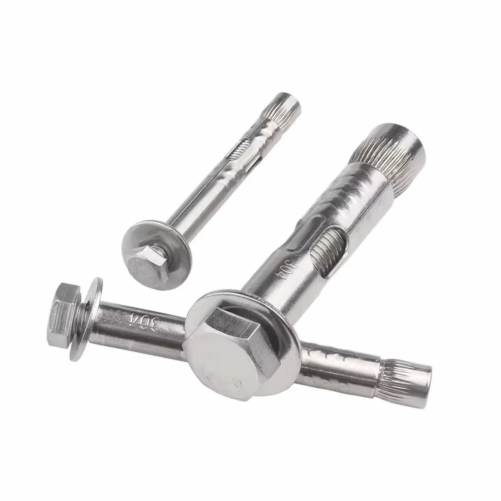 Bulloni di Espansione Testa Esagonale 304 Acciaio Inossidabile M8x80mm 3 Pezzi