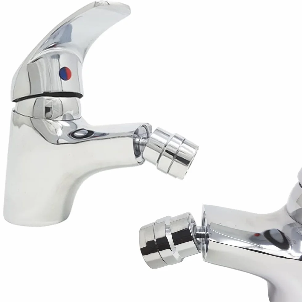 Kit Rubinetti per Bagno Bidet Coppia Miscelatori in Ottone Cromato