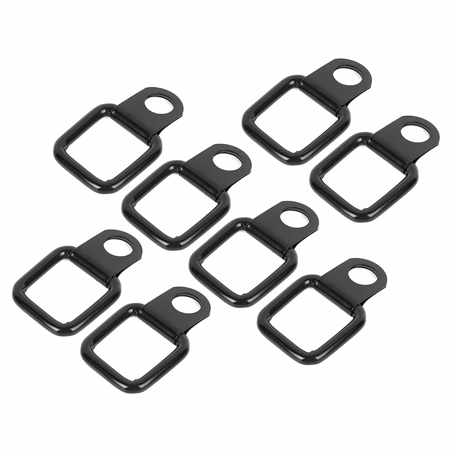 Ancoraggio ad anello a D 8 pezzi per Wrangler JK YJ TJ JKU 2,8 x 4,8 x 0,4 cm