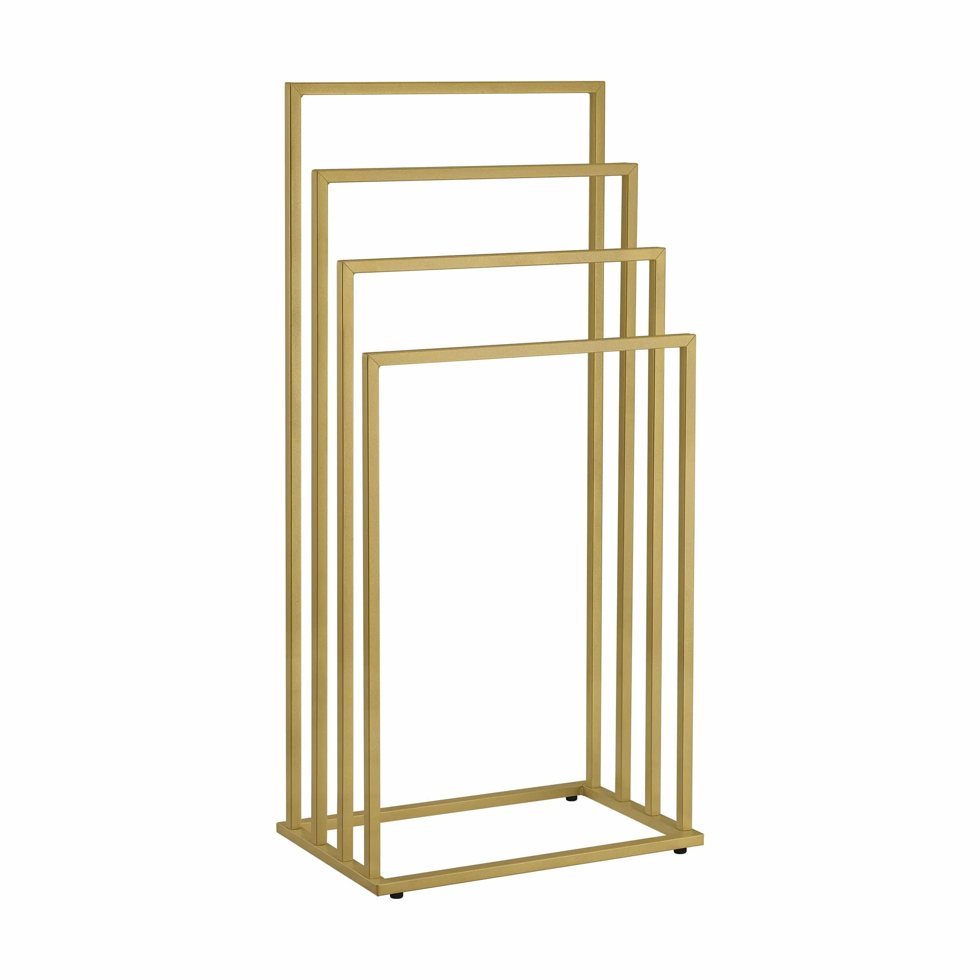 Porta asciugamani oro opaco 4 livelli in metallo per bagno e SPA