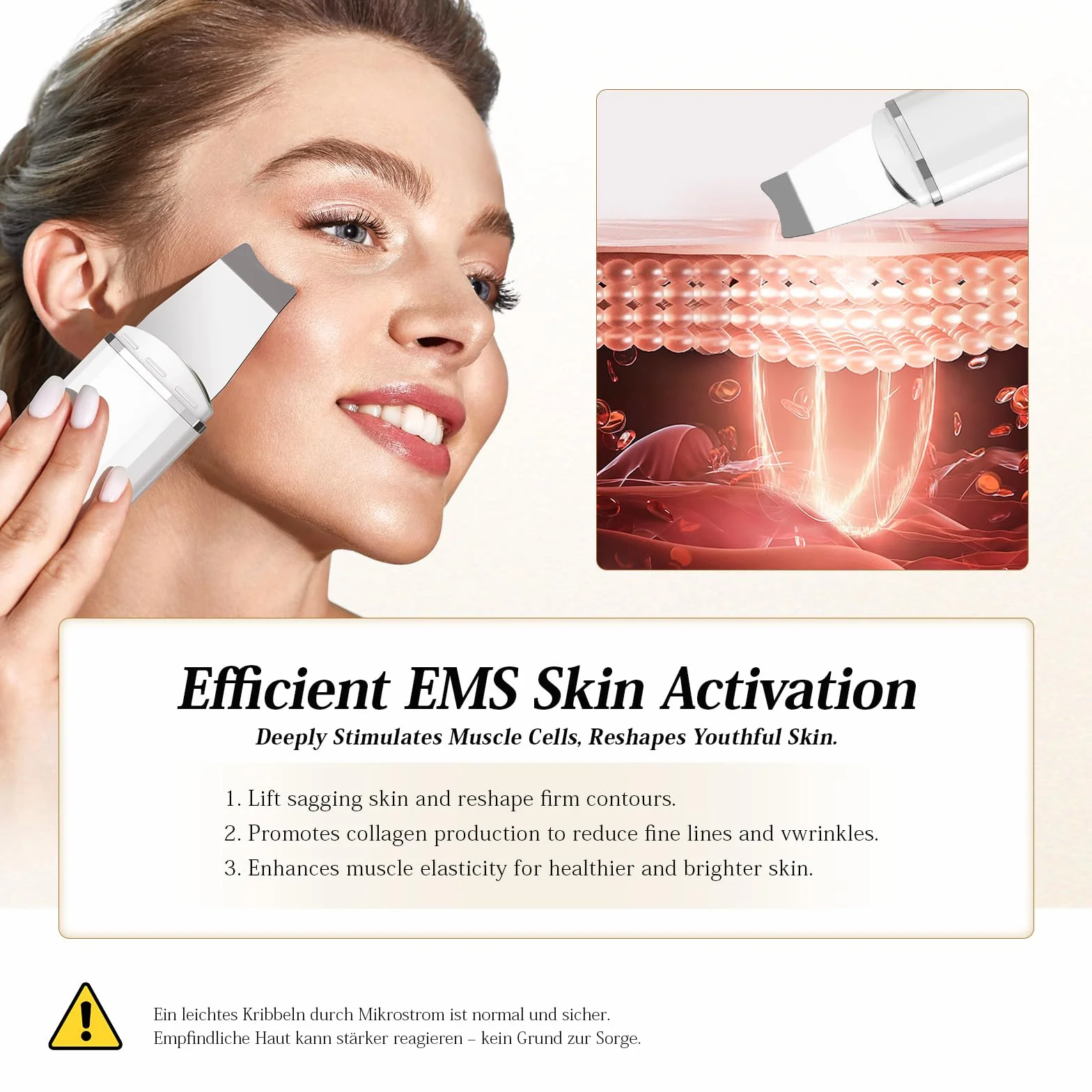 Pulizia Viso Ultrasuoni, ANLAN Skin Scrubber Professionale Per Pulizia Profonda la Viso Peeling e Cura,4 Modalità Rimozione di Comedone Punti Neri Rimozione, USB Ricaricabile