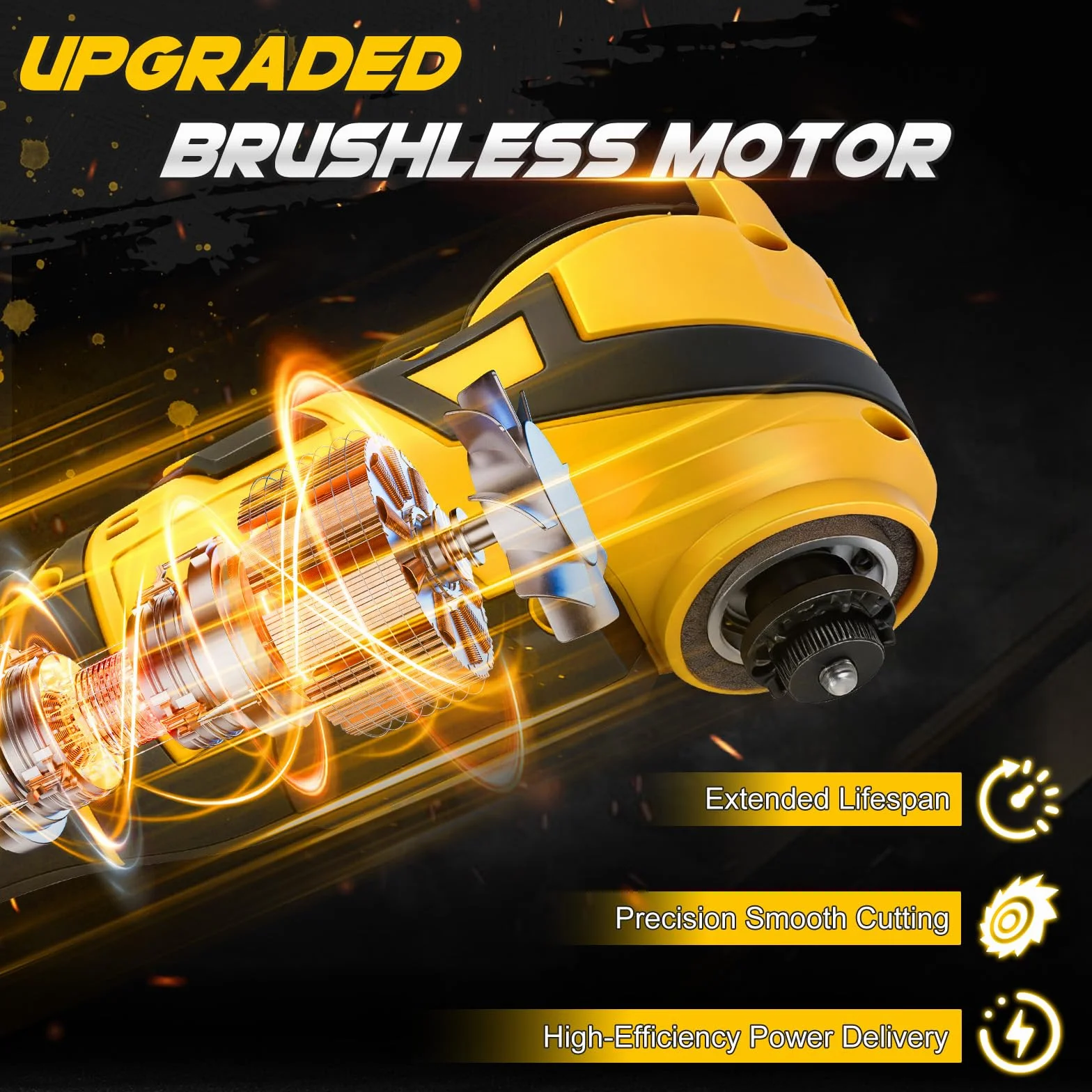 WingFly Multitool Oscillante Compatibile Dewalt 18V 20V 6 Velocità 10000-20000 OPM Senza Batteria