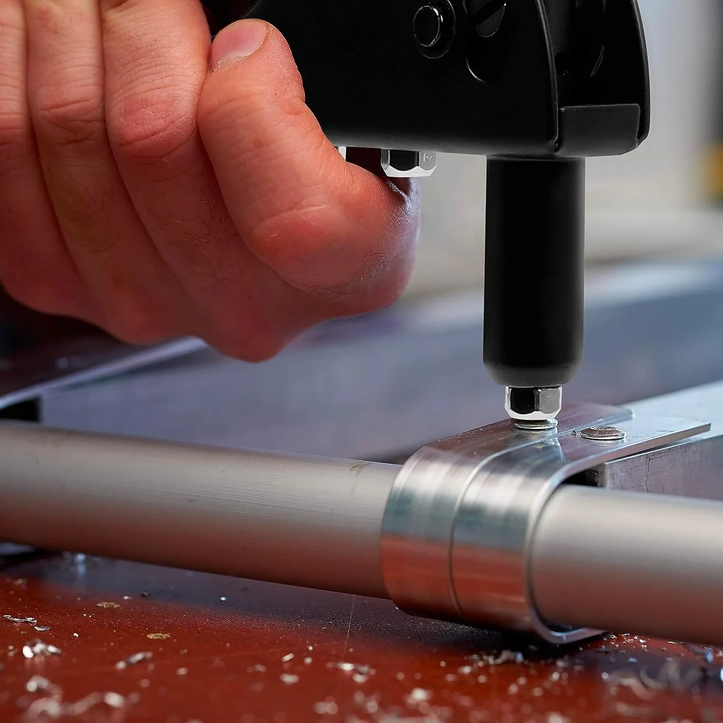 Rivettatrice Manuale 240mm per Rivetti Alluminio Rame Acciaio con Manici Ergonomici