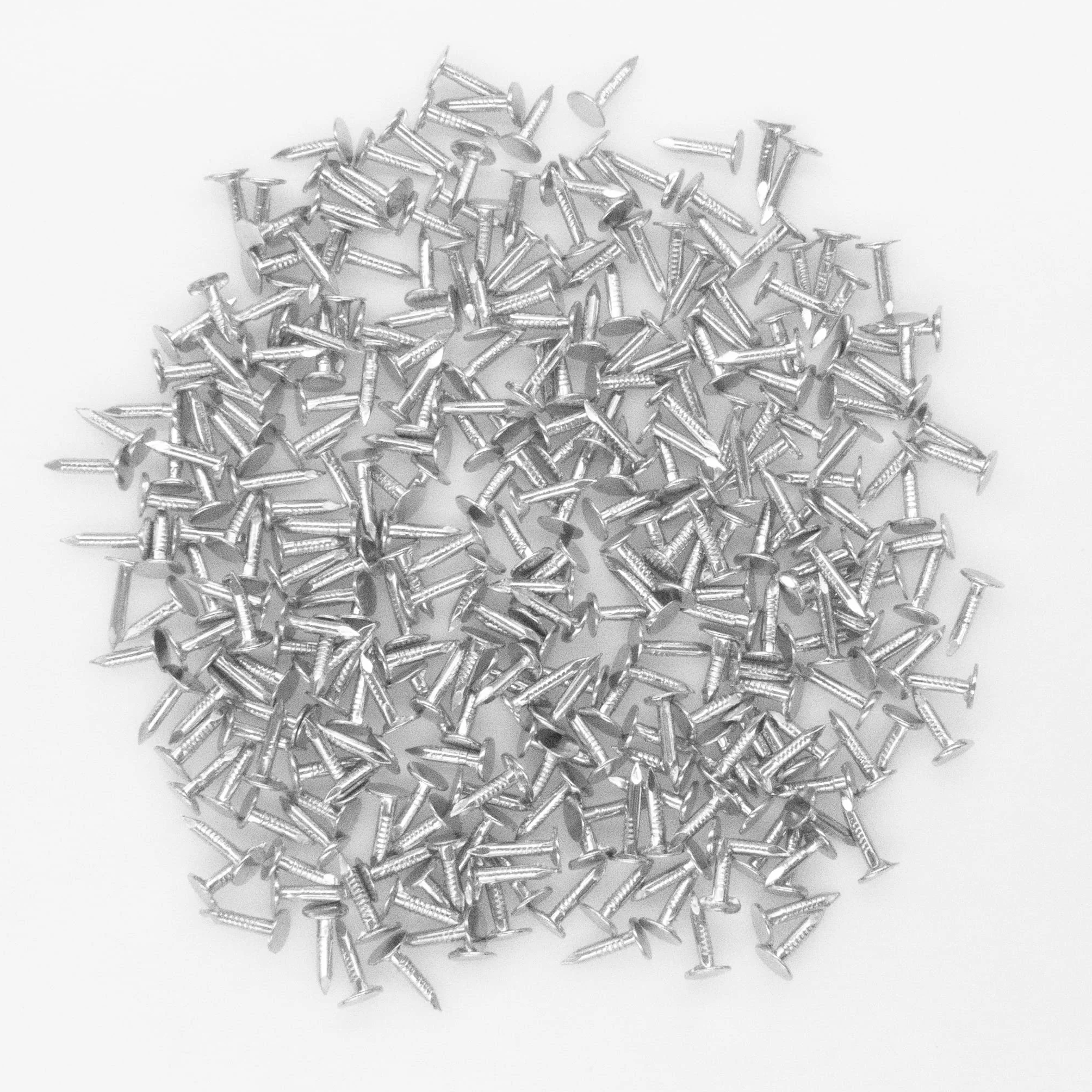 OMOTOOL Perni in acciaio per cartone tetto 2,8 x 15 mm 280 pezzi zincati testa piatta chiodi in feltro per tetto e pannelli in ardesia