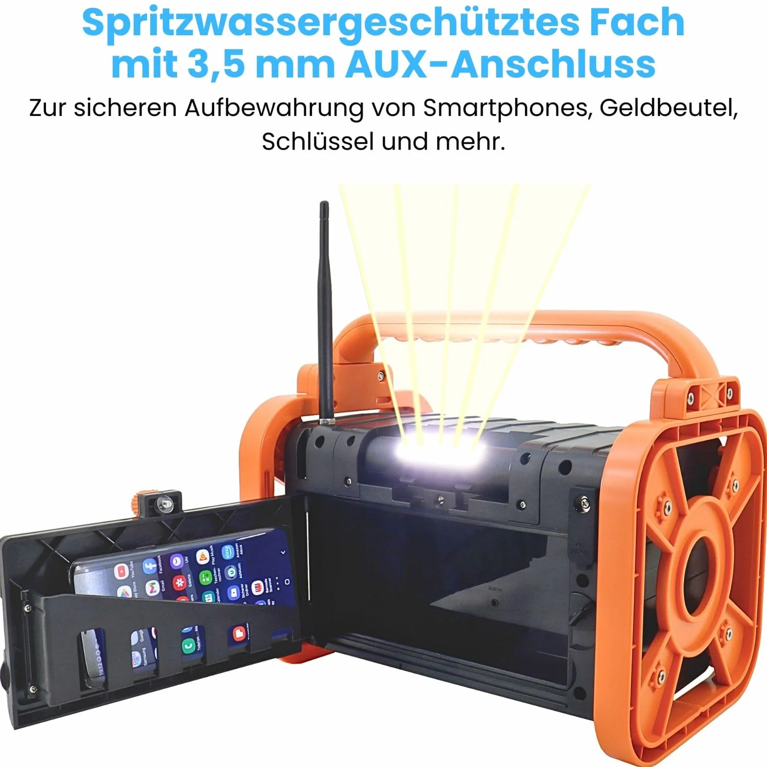 Soundmaster Radio da cantiere DAB80SG DAB+ FM Bluetooth batteria agli ioni di litio