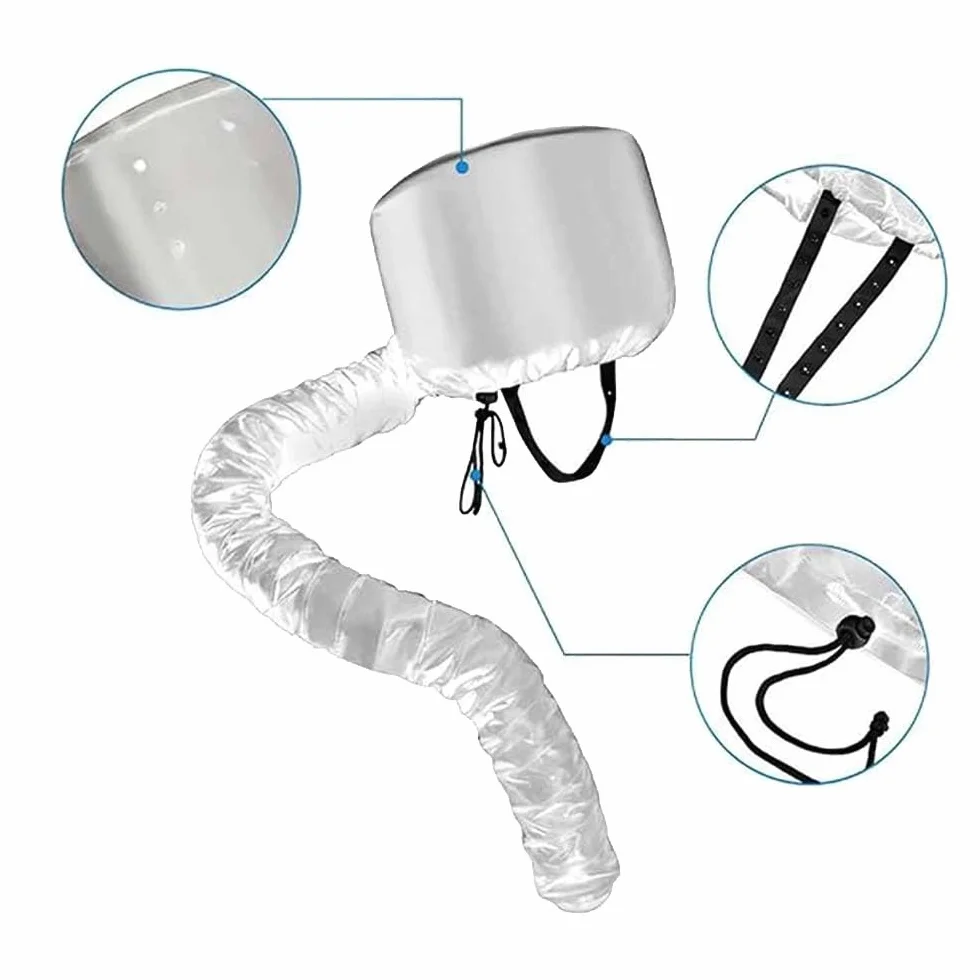 Cuffia Asciugacapelli Portatile Casco Termico per Capelli Professionale