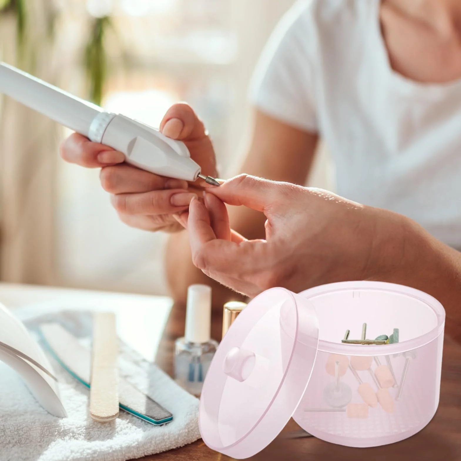 Disinfettante Per Strumenti Per Unghie | Contenitore Igienizzante per Manicure - Scatola Resistente Al Calore Per Pulizia Attrezzi Manicure Pedicure Casa E Viaggio