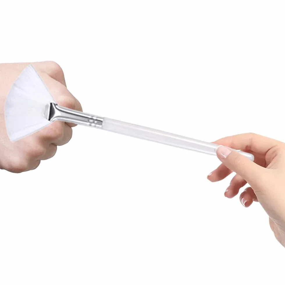 Spazzole per Maschera, 2 Pcs Spazzole a Ventaglio, Morbido Ventaglio Facciale Pennello, Maschera Facciale Applicatore, per Maschera di Fango, Trucco Strumenti