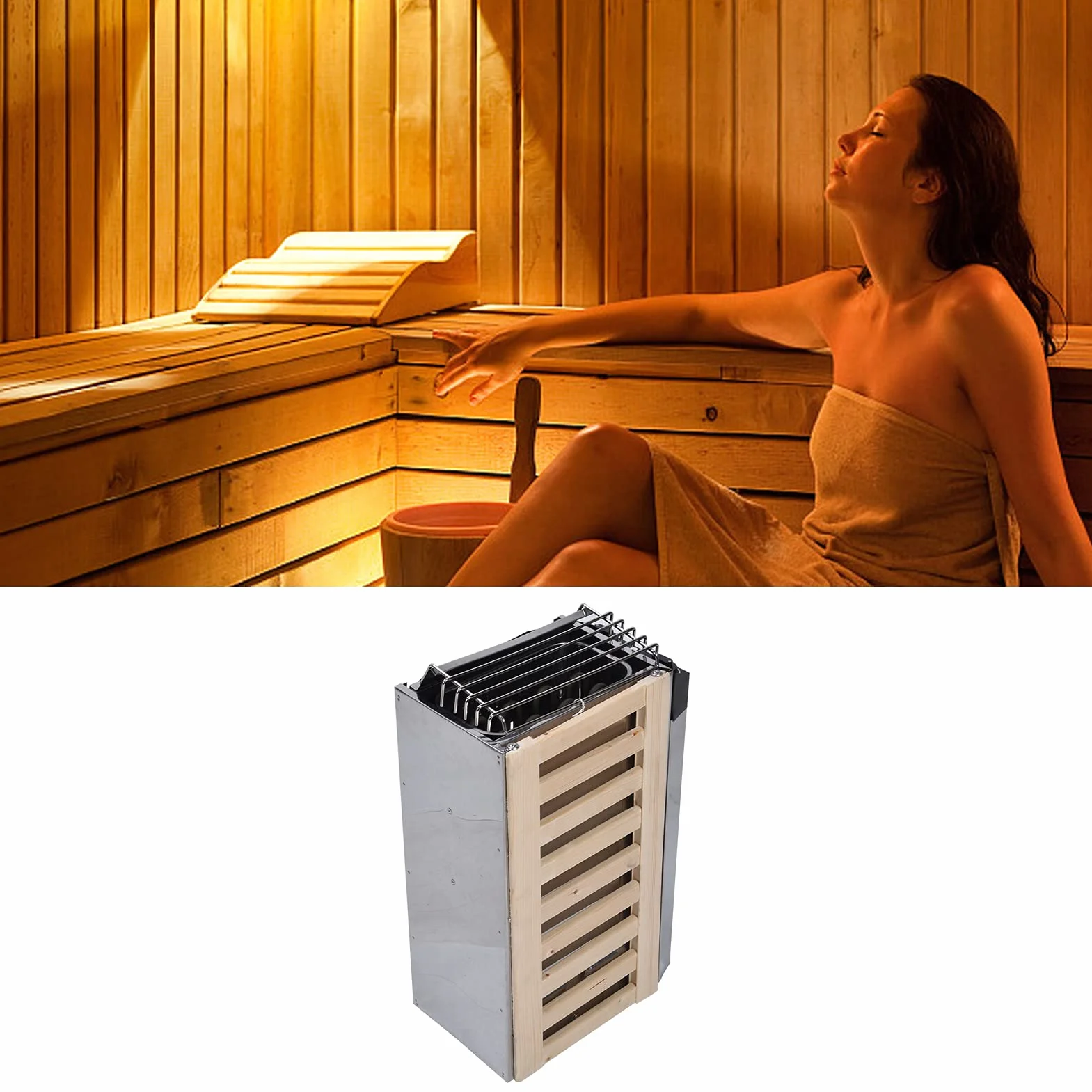 Stufa per Sauna 3.6KW Acciaio Inossidabile Riscaldatore 230V