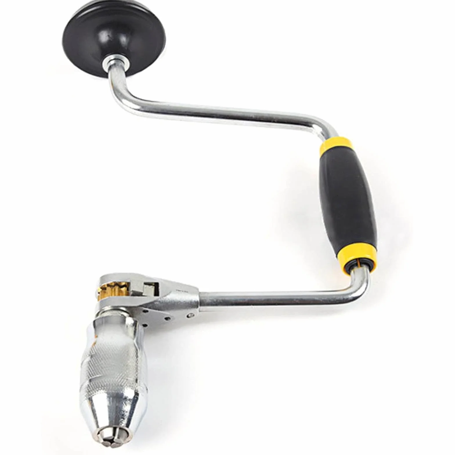 F Fityle Trapano a Manovella per Carpenteria, Utensile Punzonatura Manuale, Mandrino 4 Griffe, Lavorazione Legno, 30x17 cm