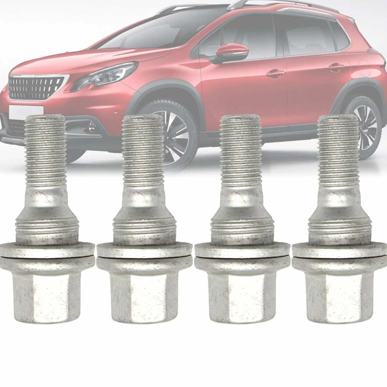 Bulloni per ruota M12 x 1,25 mm adatti per Peugeot 206 207 208 308 407 1007 2008 3008 5008 Citroen C2 C3 C4 C5 JUMPO acciaio al carbonio