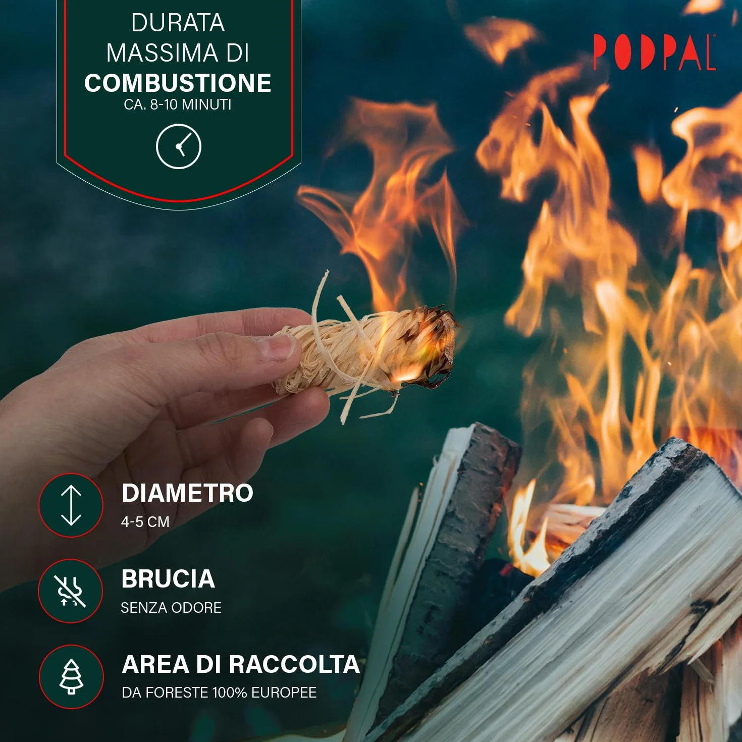 Legnetti Accendifuoco Ecologici 2kg 200 Pezzi Lana di Legno e Cera per Camino Stufa Barbecue