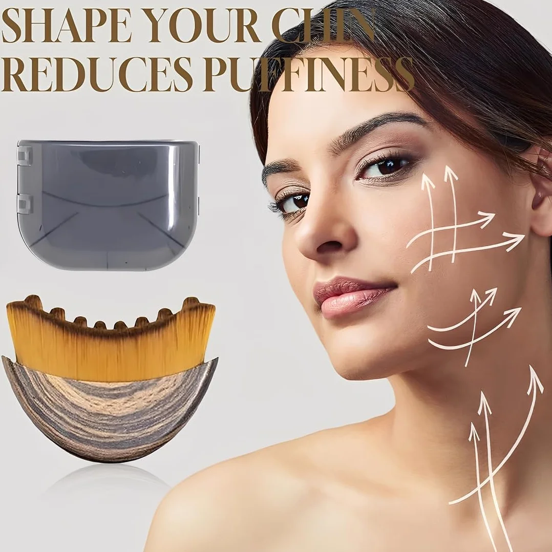 Set di 2 spazzole linfatiche per il contorno del viso, spazzola linfatica per il viso, spazzola linfodrenante per il viso, spazzola per il contorno del mento e della mascella