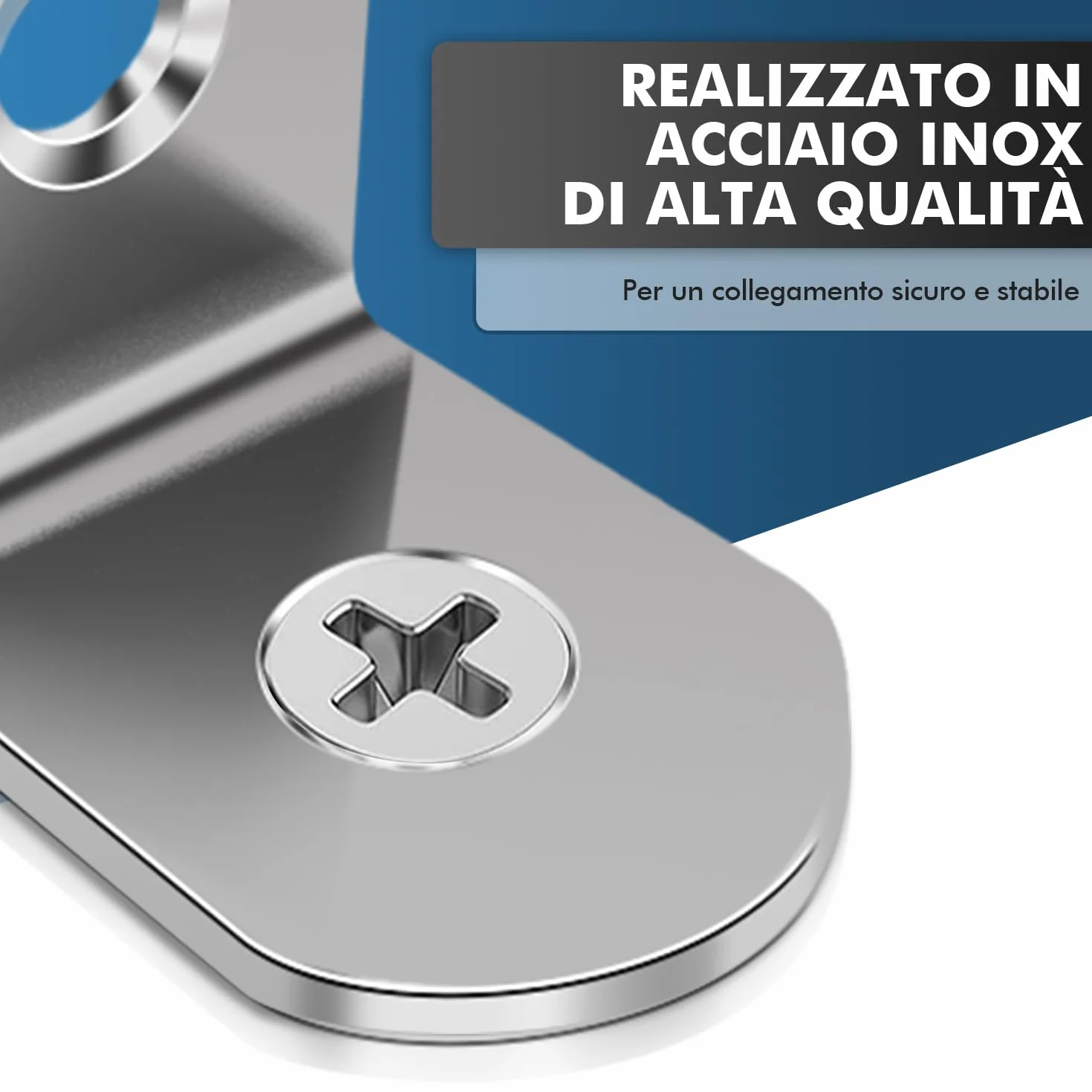 Shinfly Staffe Angolari 40 Pezzi 30 x 30 mm 90° Per Legno Con Viti