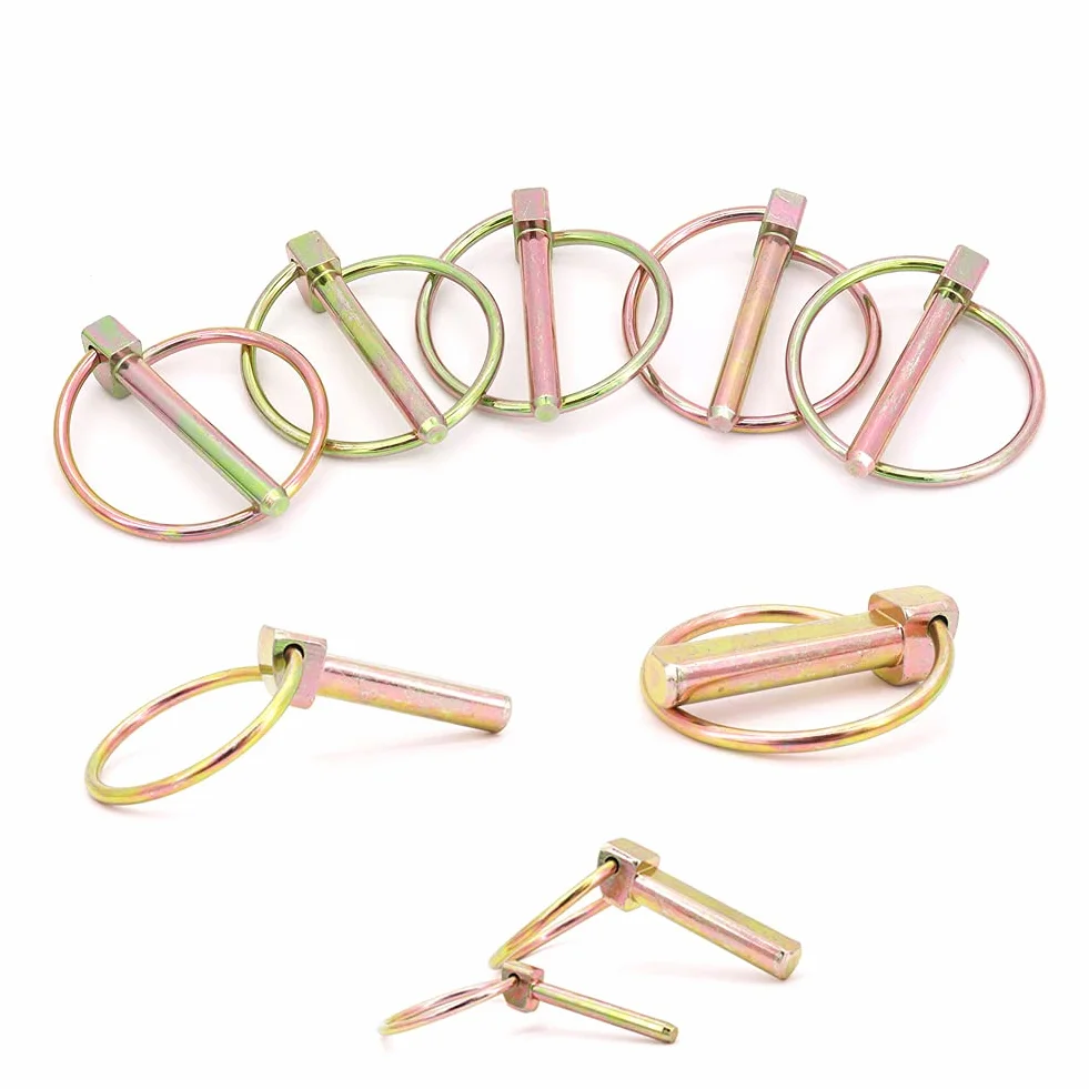 Perni di Collegamento 50 Pcs 4 Dimensioni Copiglie Assortite Perno a Scatto Spine a scatto Coppiglie ad anello