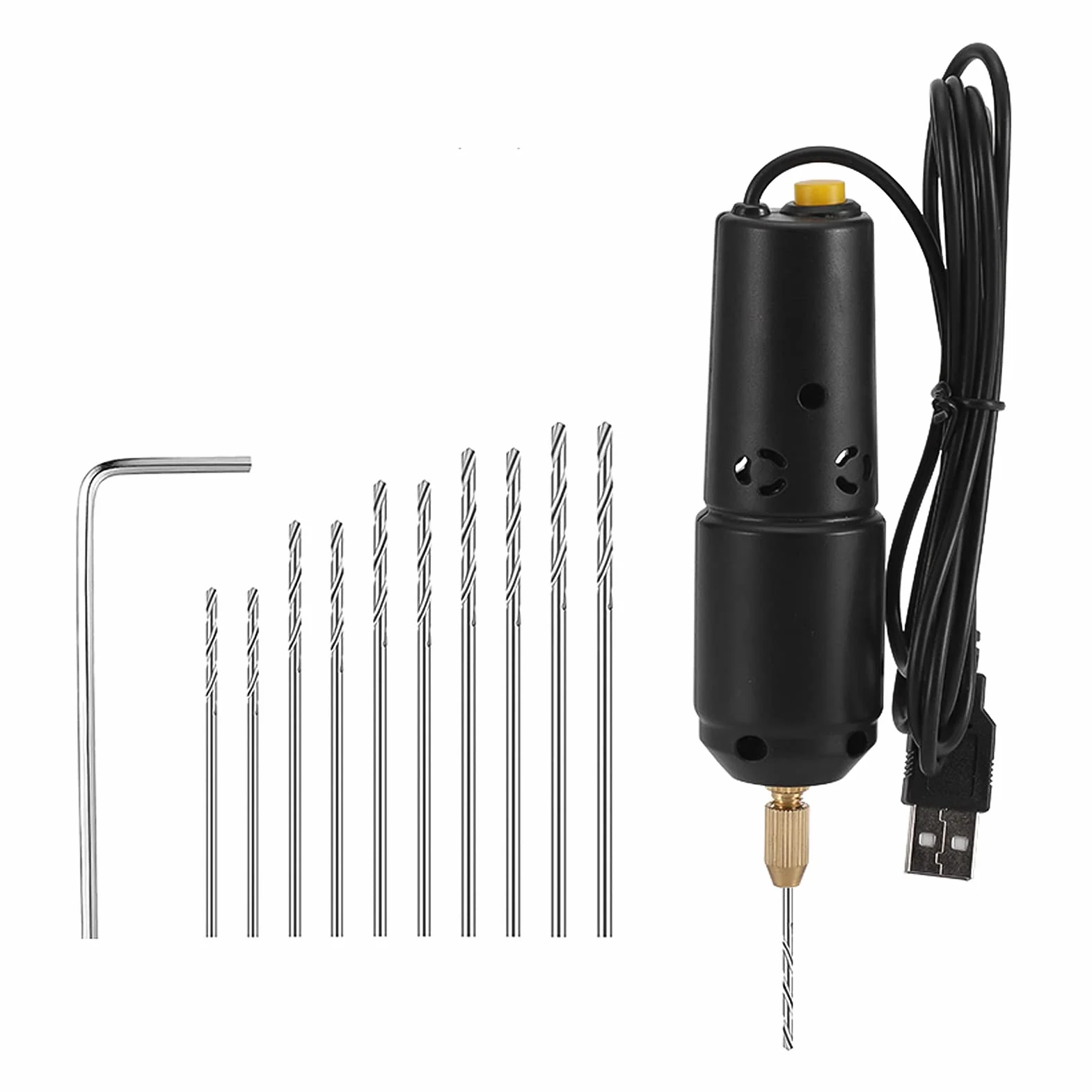 Set di Macchina per Perforazione Elettrica con Mini-Drill a Matita 10 Punti di Trapani