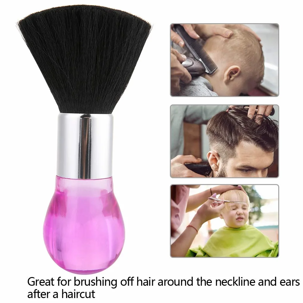 Pennello Parrucchiere, Barbiere collo spazzola ideale per rimuovere i capelli dopo il taglio, Spazzola per spolverino per il collo, spazzola per capelli pulita per capelli da barbiere Strumento (Rosa)